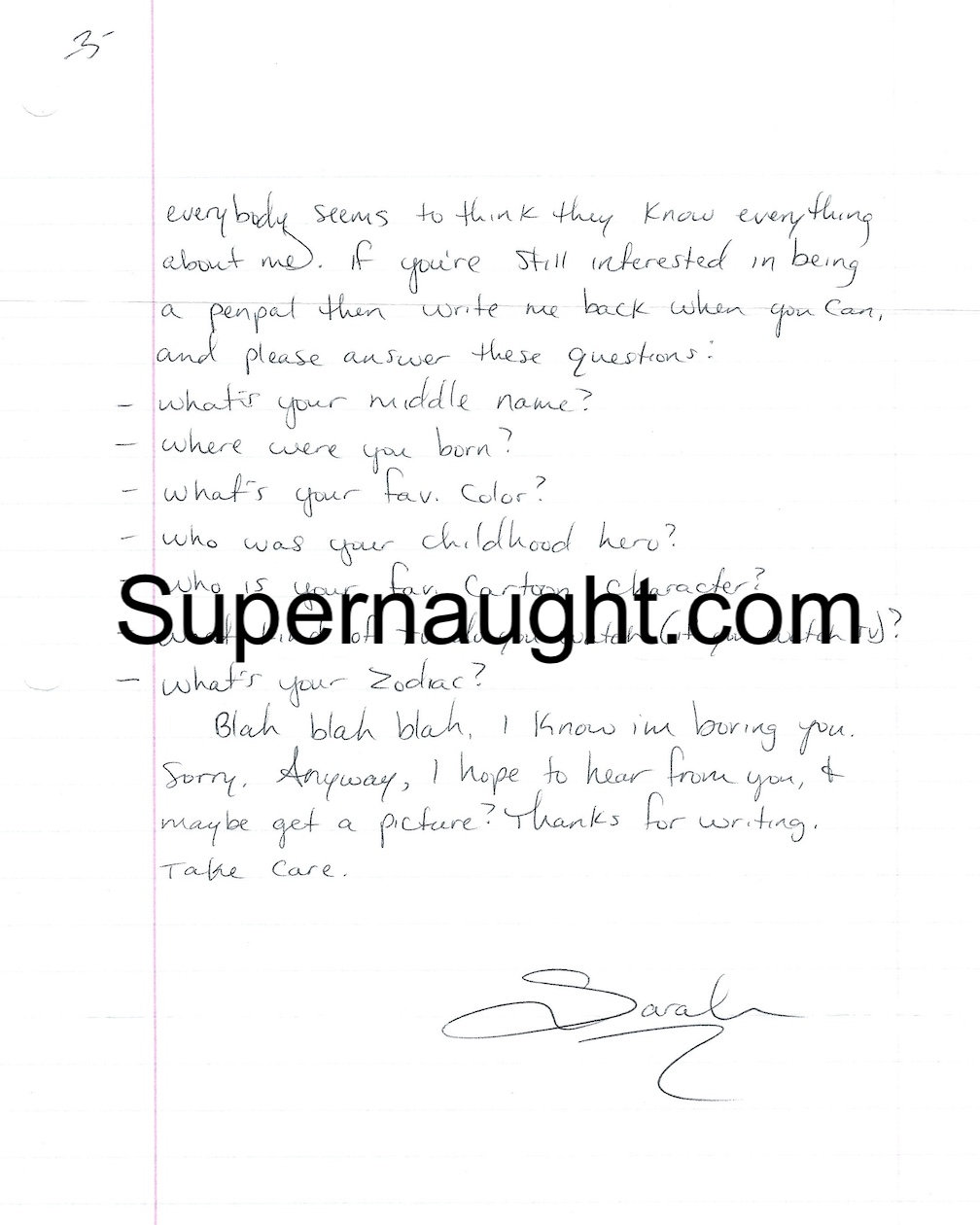 Sarah Kolb Letter and Envelope Set Both Signed image 2