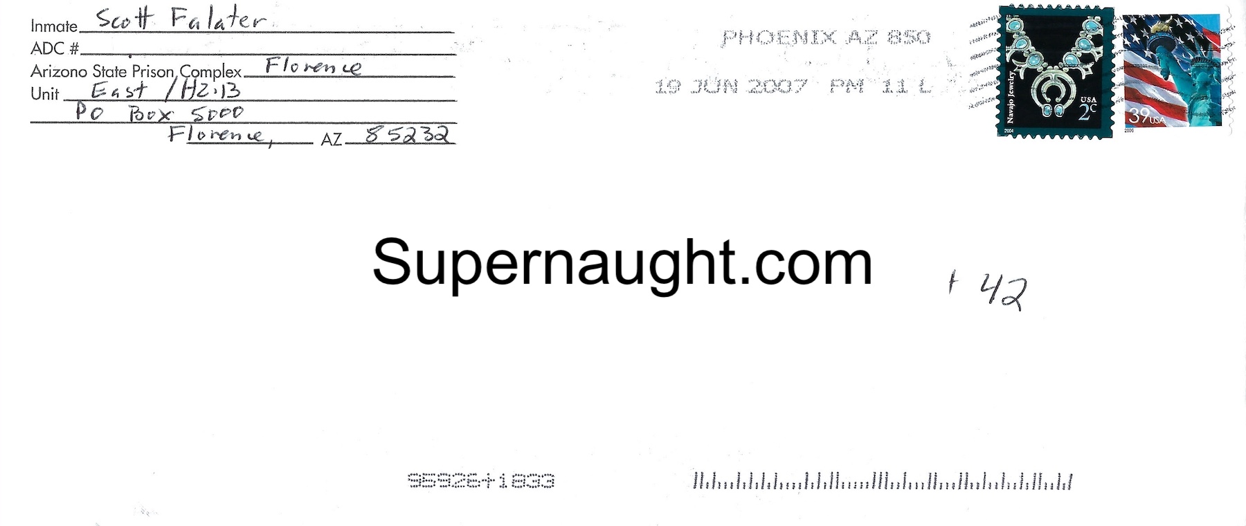 Scott Falater Letter and Envelope Set Both Signed image 2