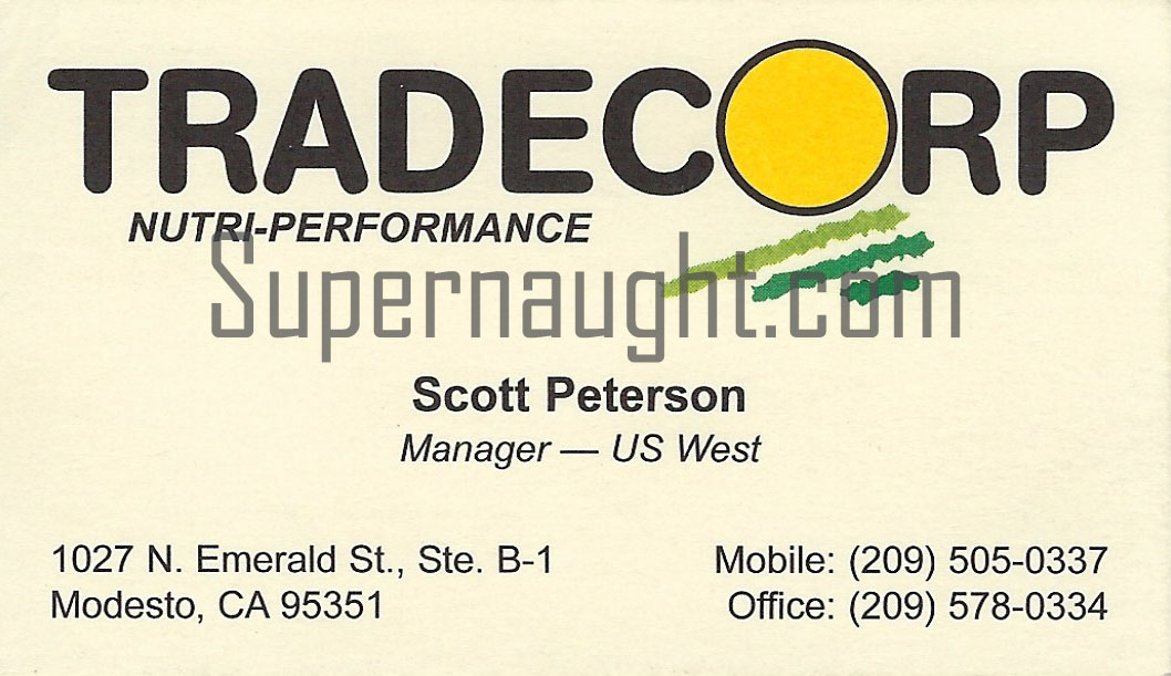Scott Peterson Tradecorp Business Card
