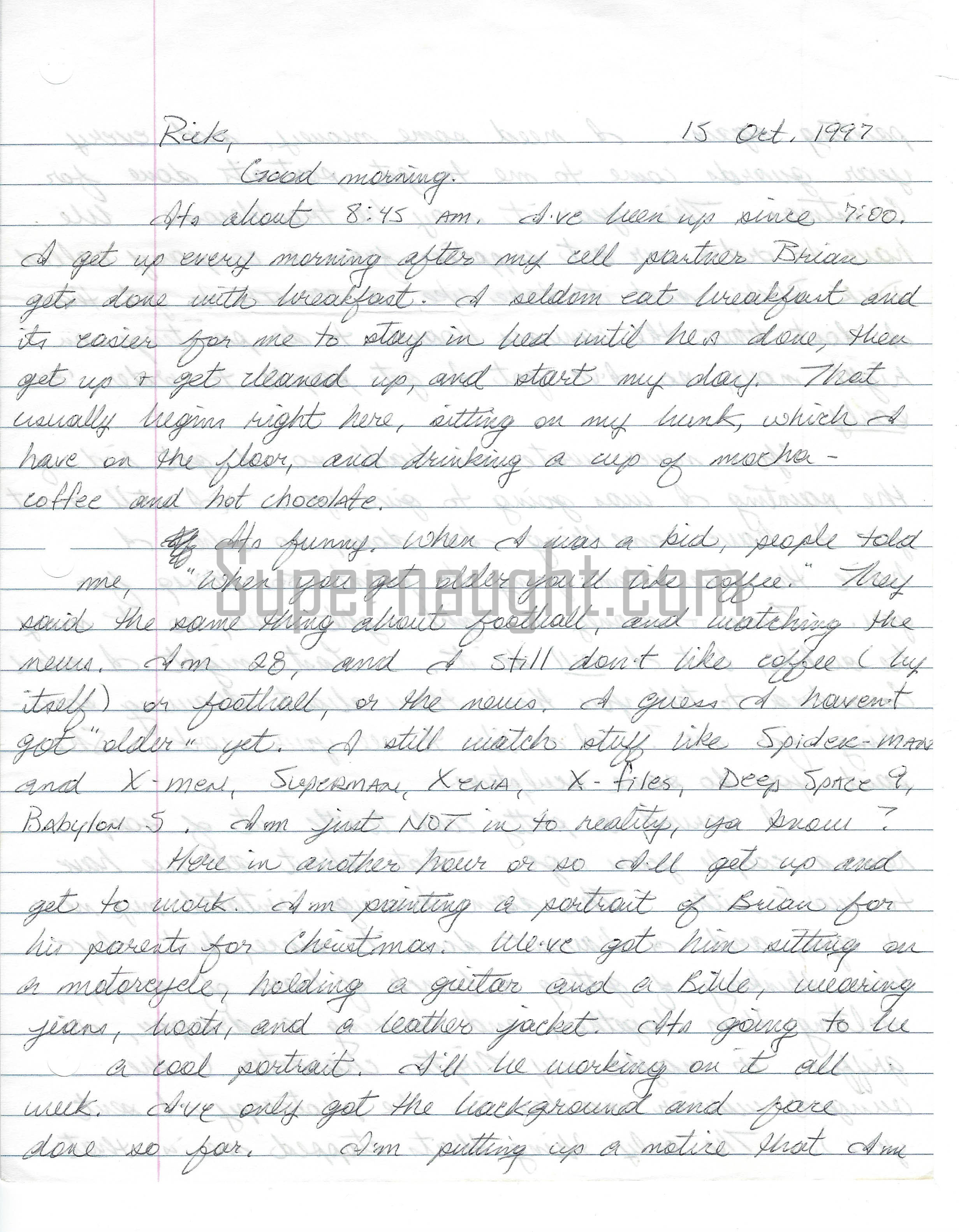 Sean Sellers 7 Page Letter to his Dad with Envelope Set Both Signed