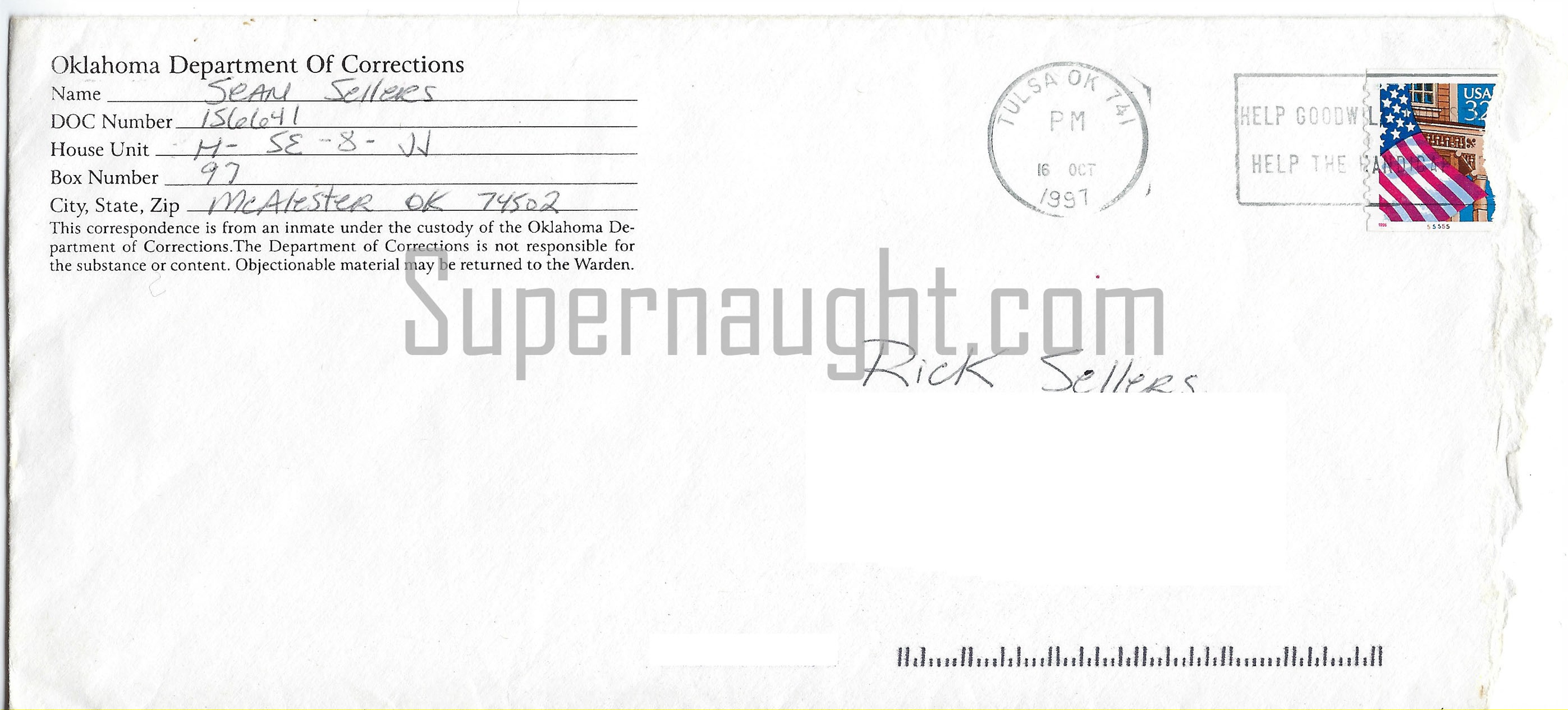 Sean Sellers 7 Page Letter to his Dad with Envelope Set Both Signed image 7