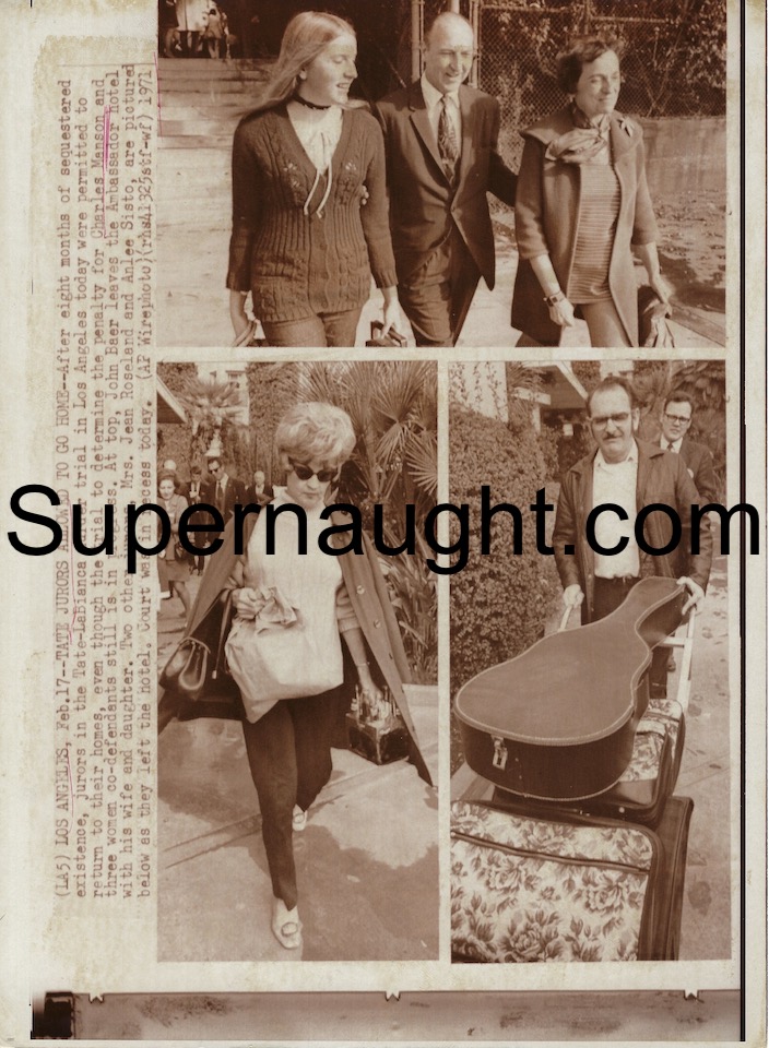 Sharon Tate Jurors Allowed to Go Home Press Photo