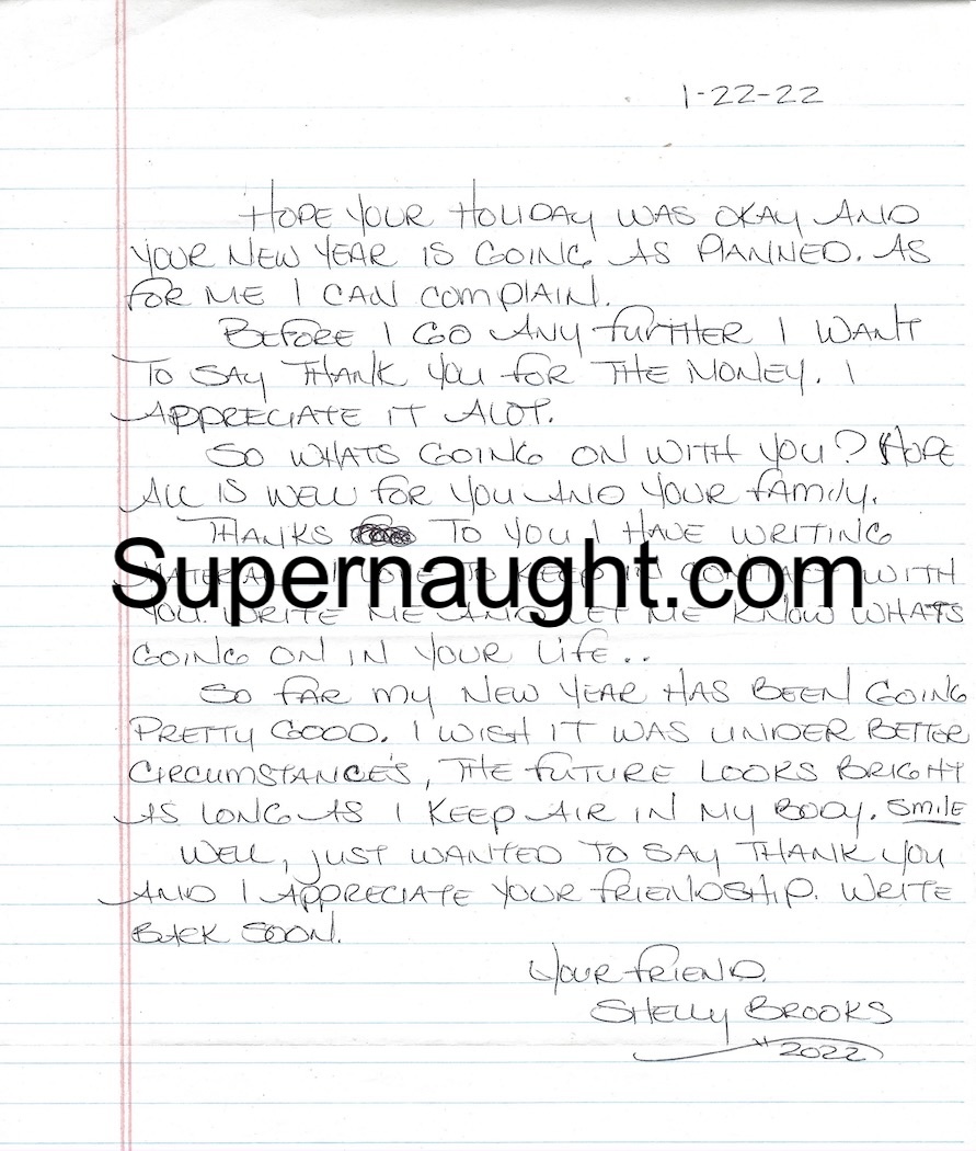 Shelly Brooks Letter and Envelope Set Both Signed