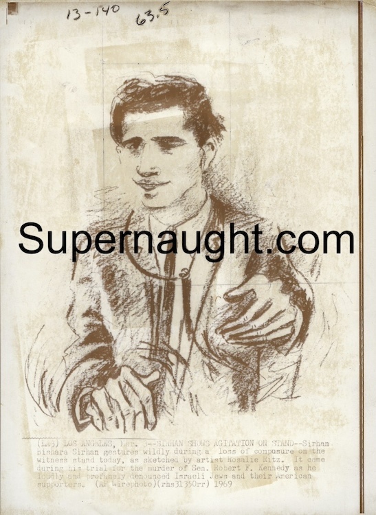 Sirhan Sirhan March 1969 Press Photo