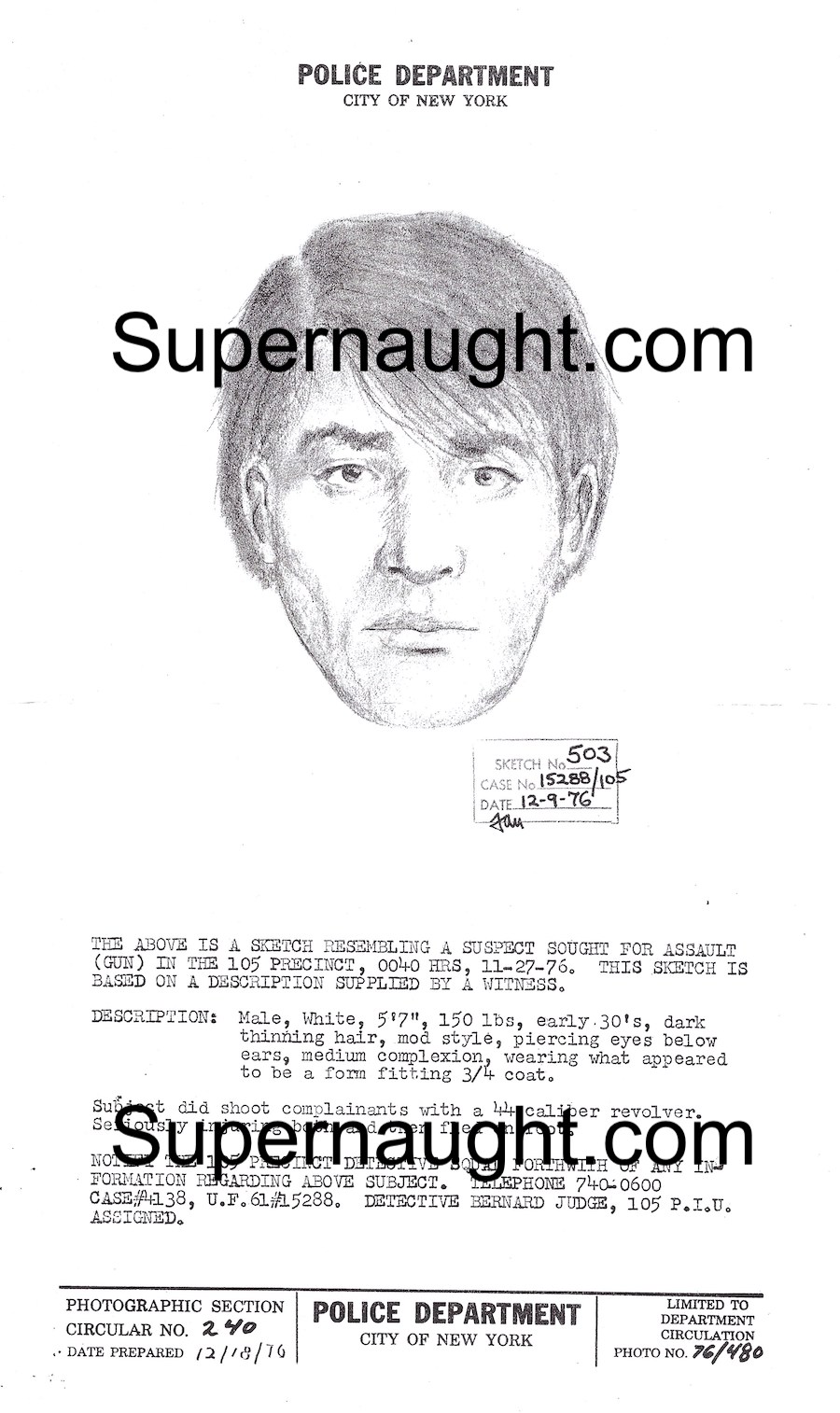 Son of Sam Two Wanted Poster Replicas