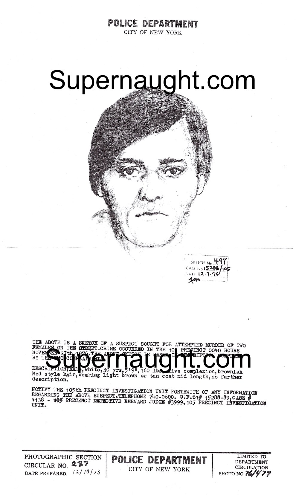 Son of Sam Two Wanted Poster Replicas image 2