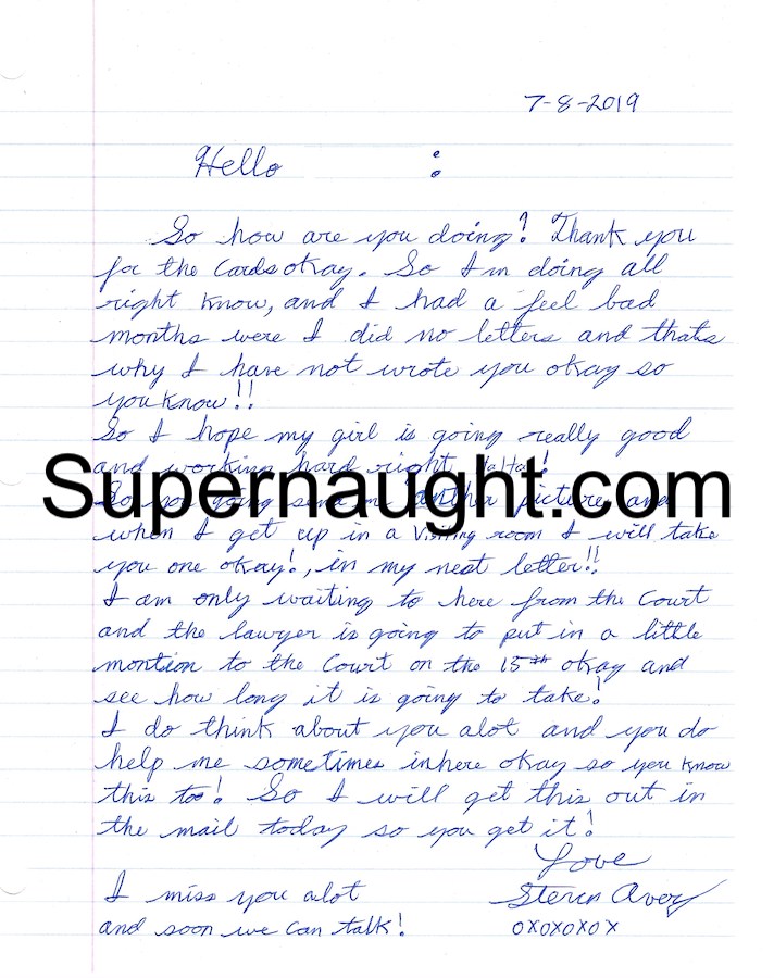 Steven Avery Letter And Envelope Set Both Signed