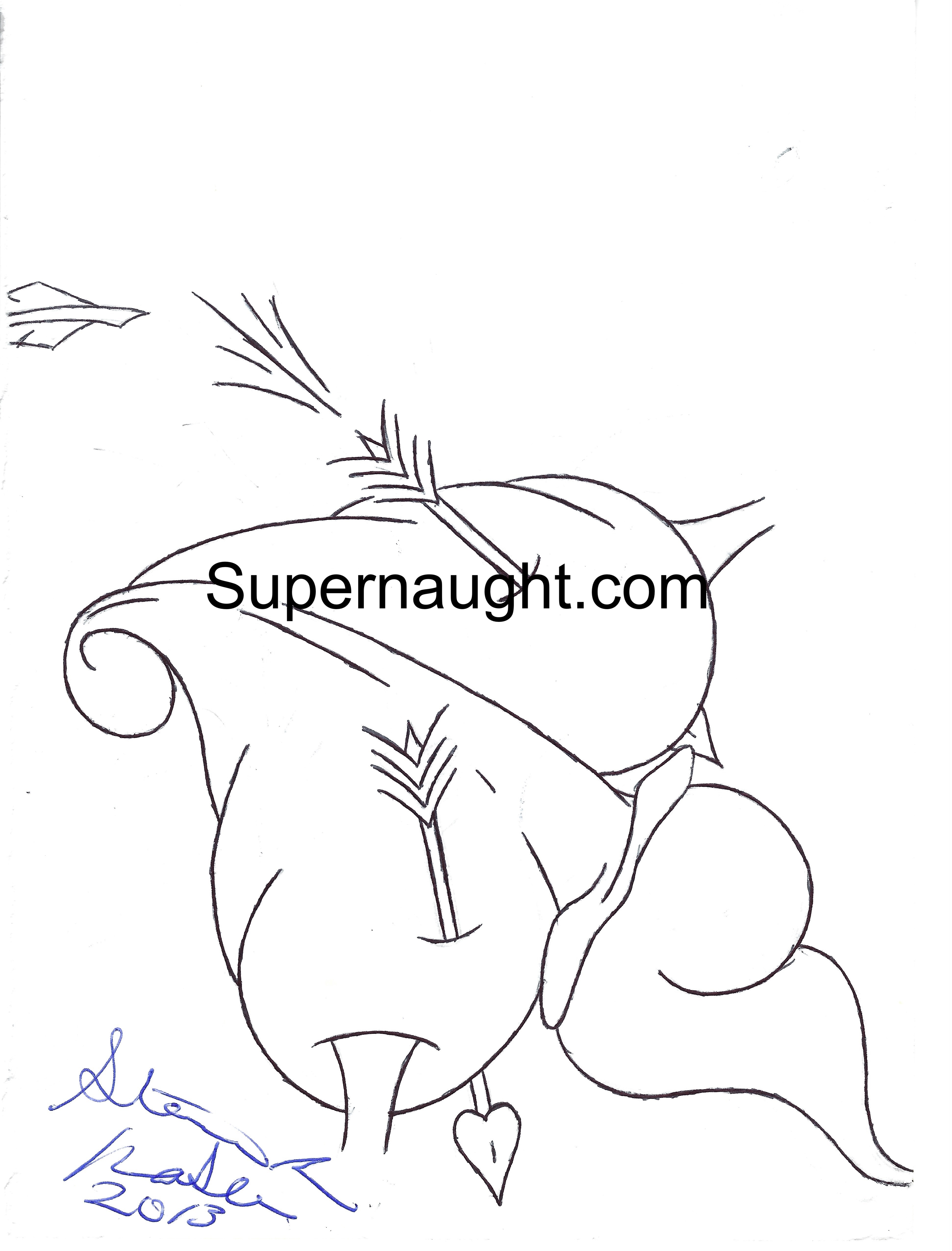 Steven Kasler Heart Drawing Signed