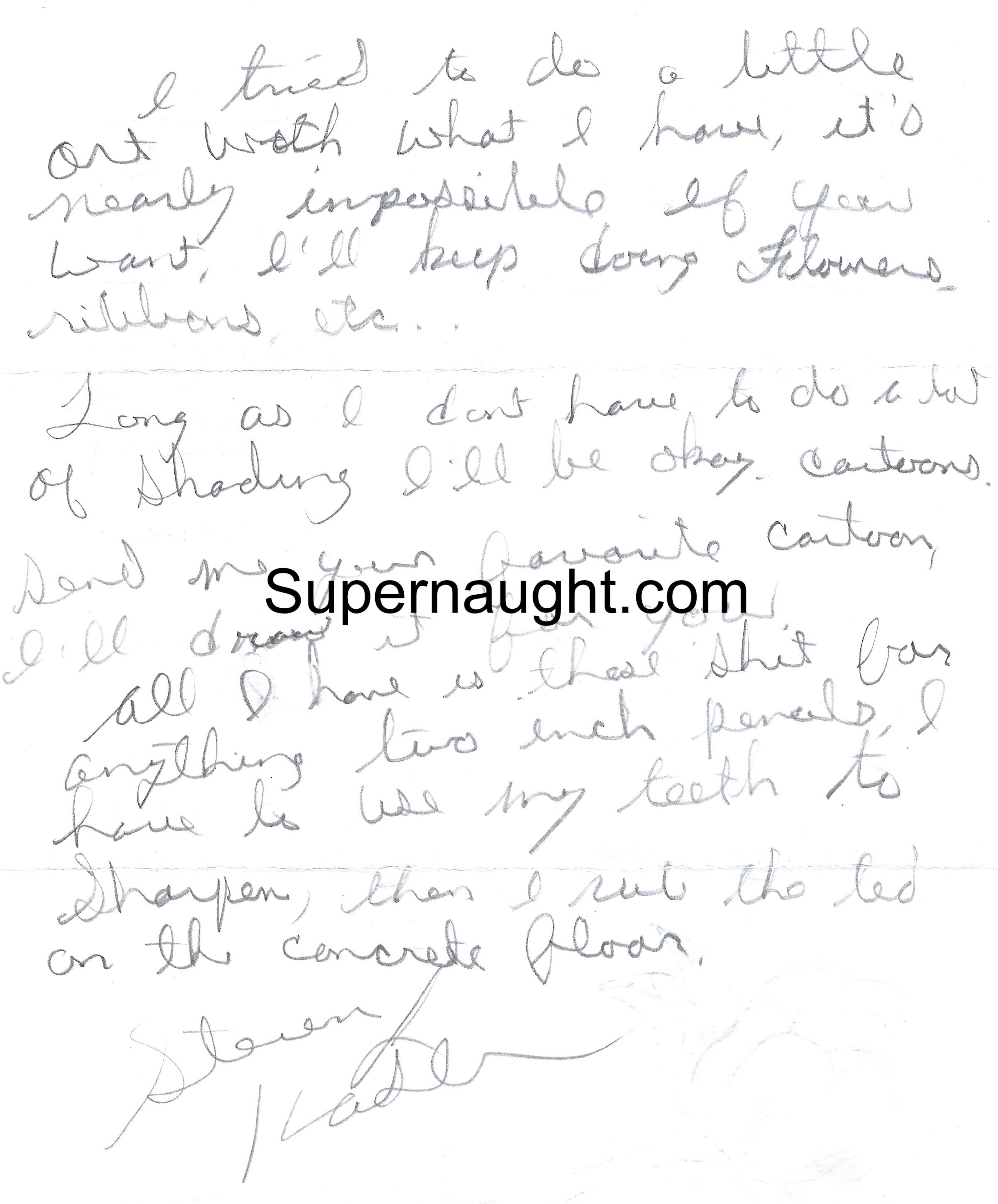 Steven Kasler Poem and Rose Drawing with Letter Signed image 2
