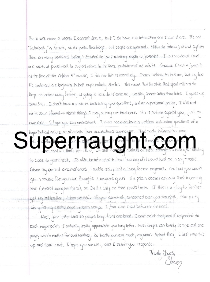 Steven Spader Letter and Envelope Both Signed image 2