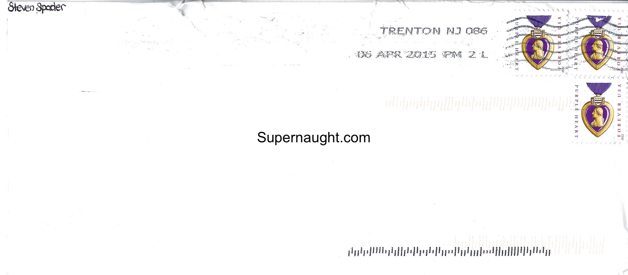 Steven Spader Letter and Envelope Both Signed image 3
