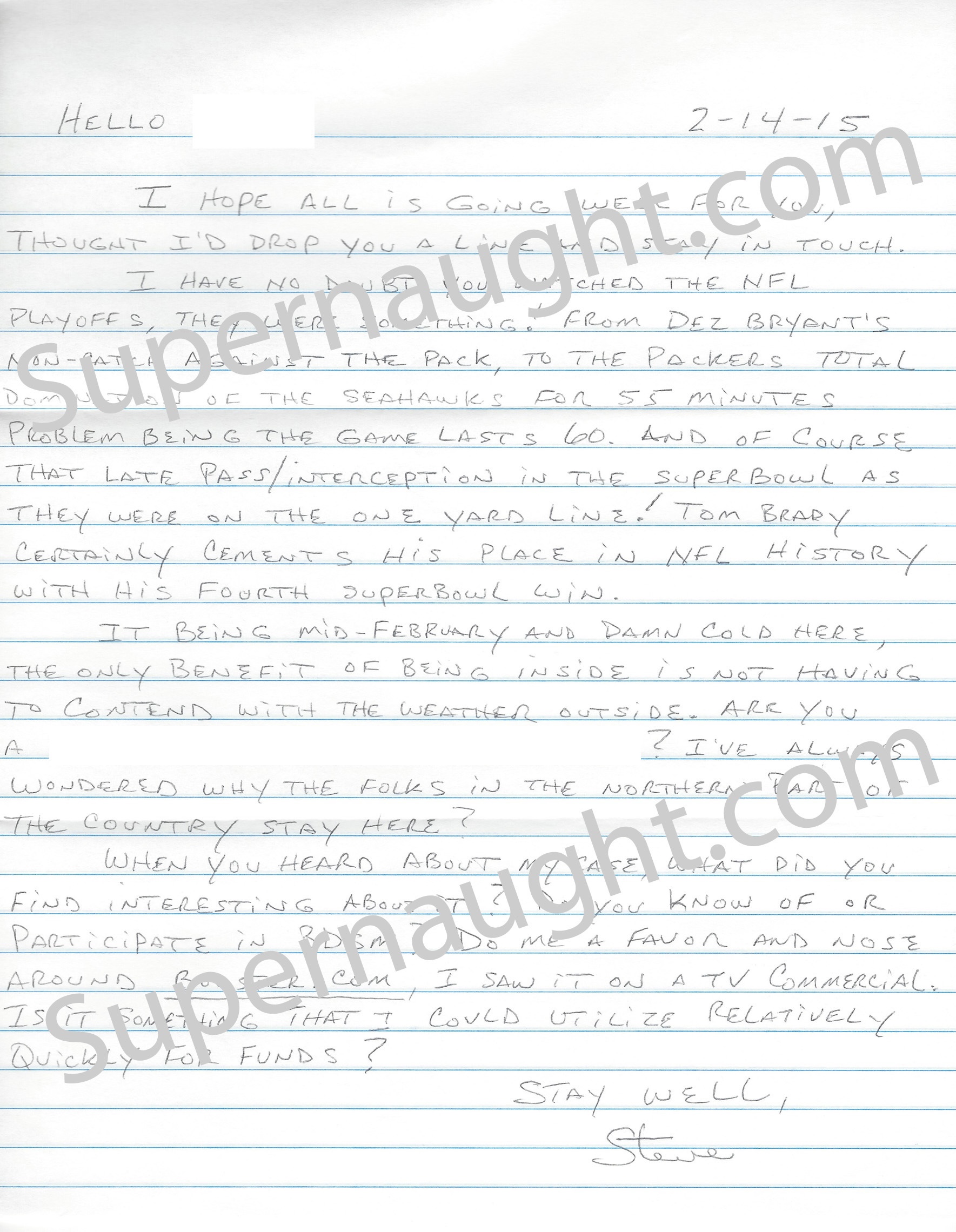 Steven Zelich County Jail Letter and Envelope Set Both Signed