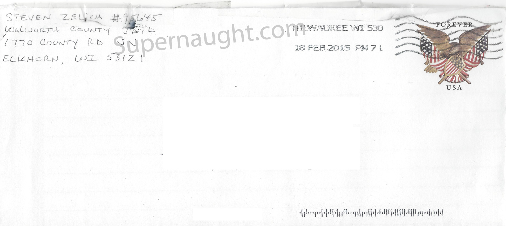 Steven Zelich County Jail Letter and Envelope Set Both Signed image 2