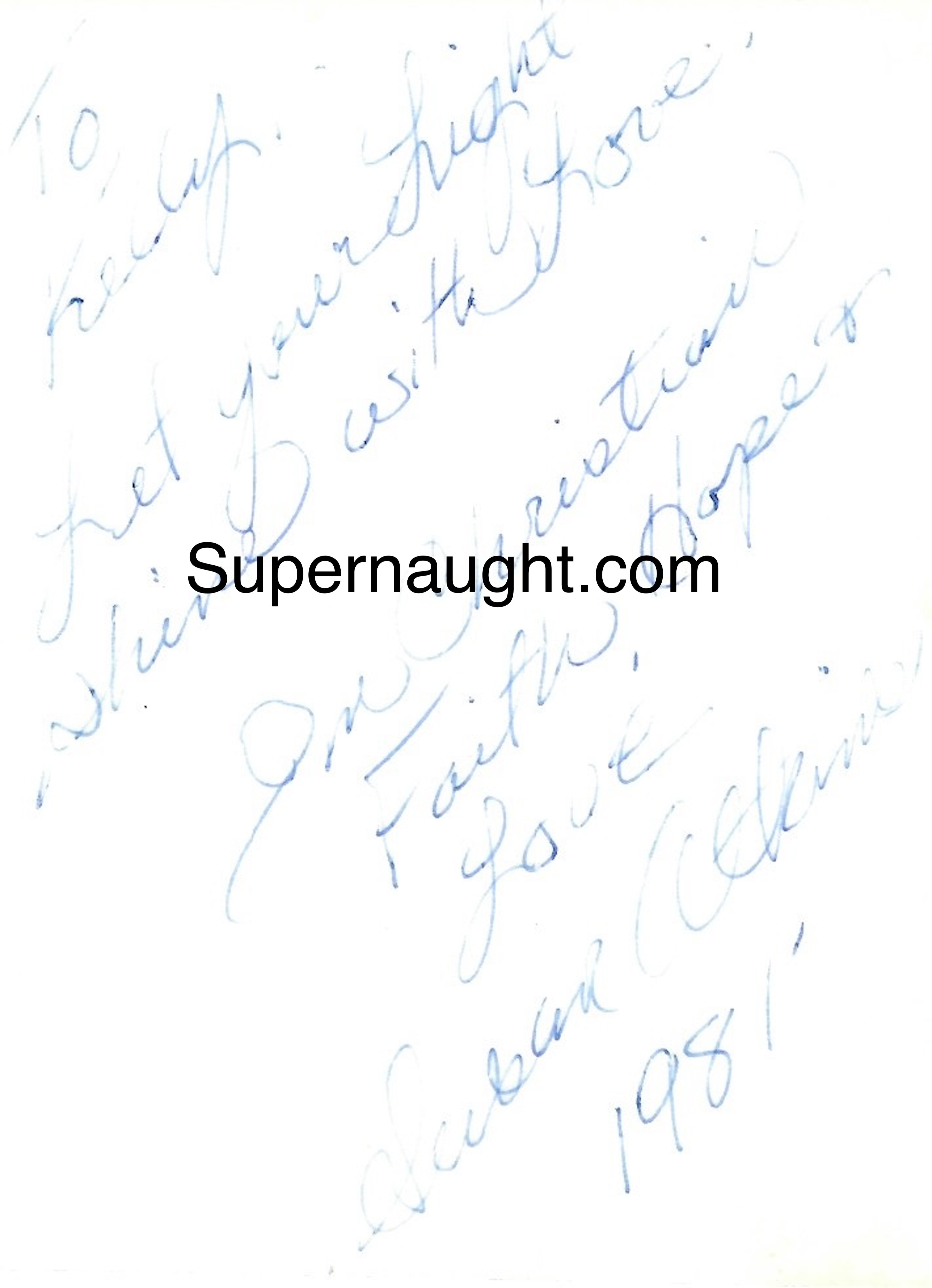 Susan Atkins Autographed Photo 1981 image 2