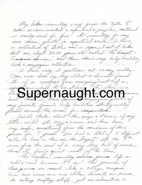Susan Atkins Cell Drawing with Handwritten Letter and Envelope Set Both Signed image 5