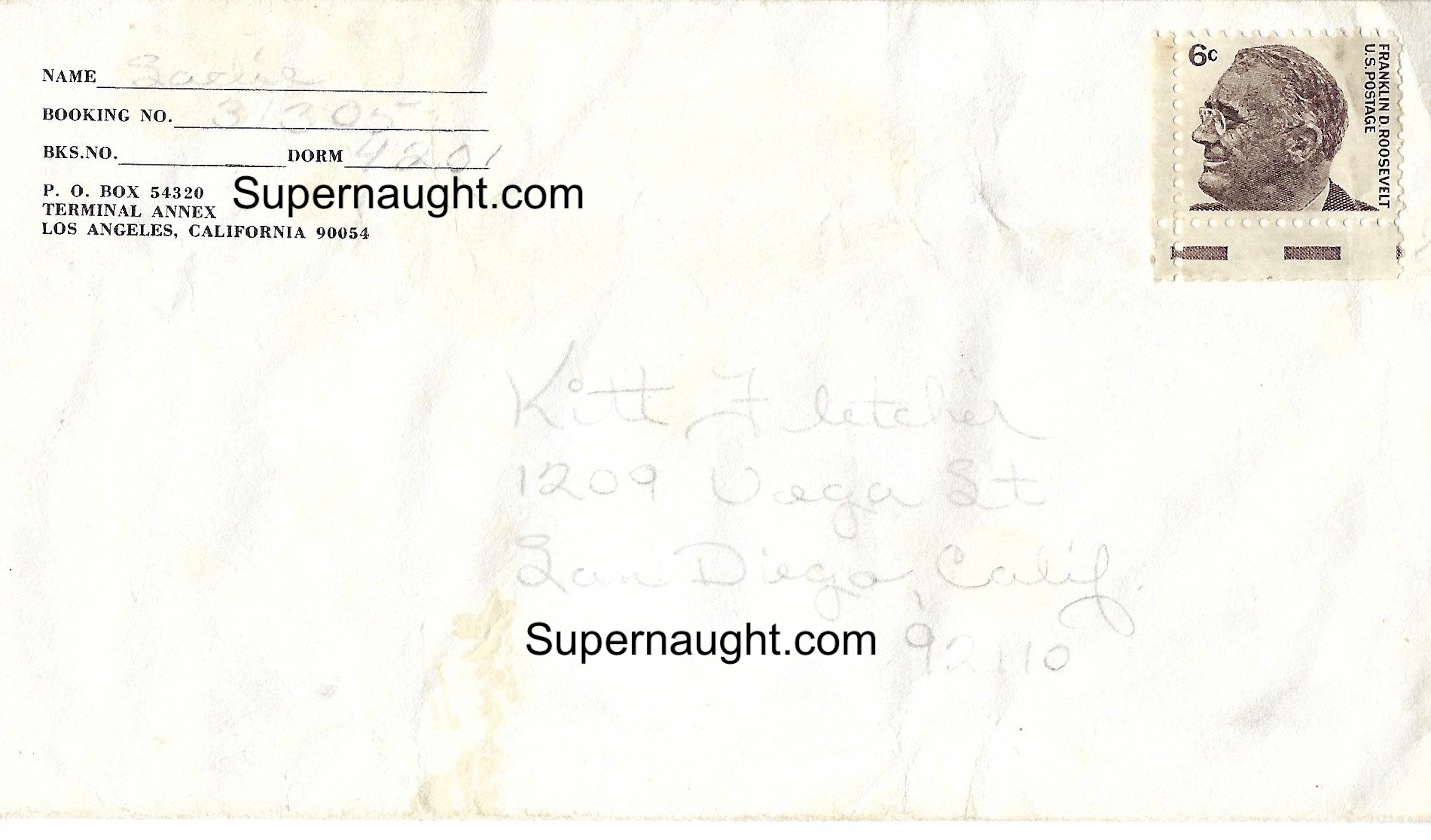 Susan Atkins Letter  Envelope Set Both Signed County Jail 1970 image 8
