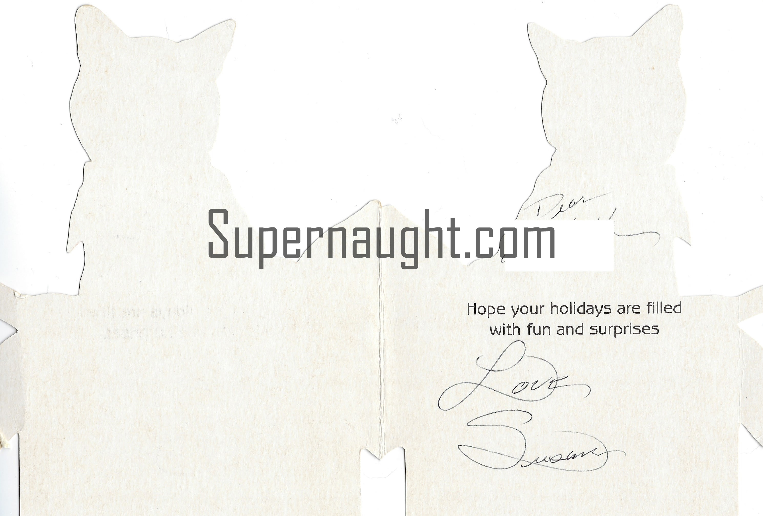 Susan Atkins Signed Christmas Card with Envelope Set