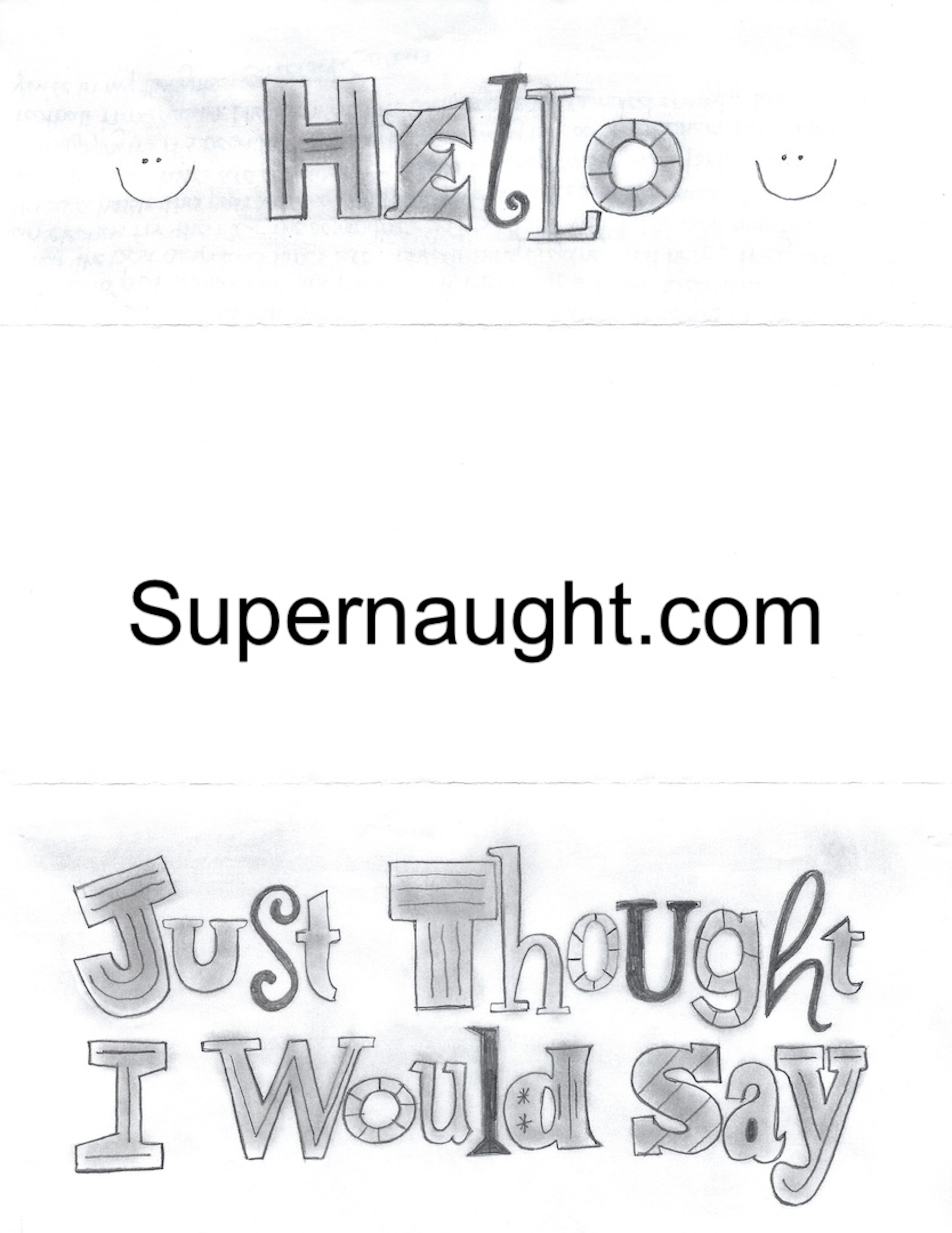 Susan Smith Hand Drawn Hello Card and Envelope Both Signed