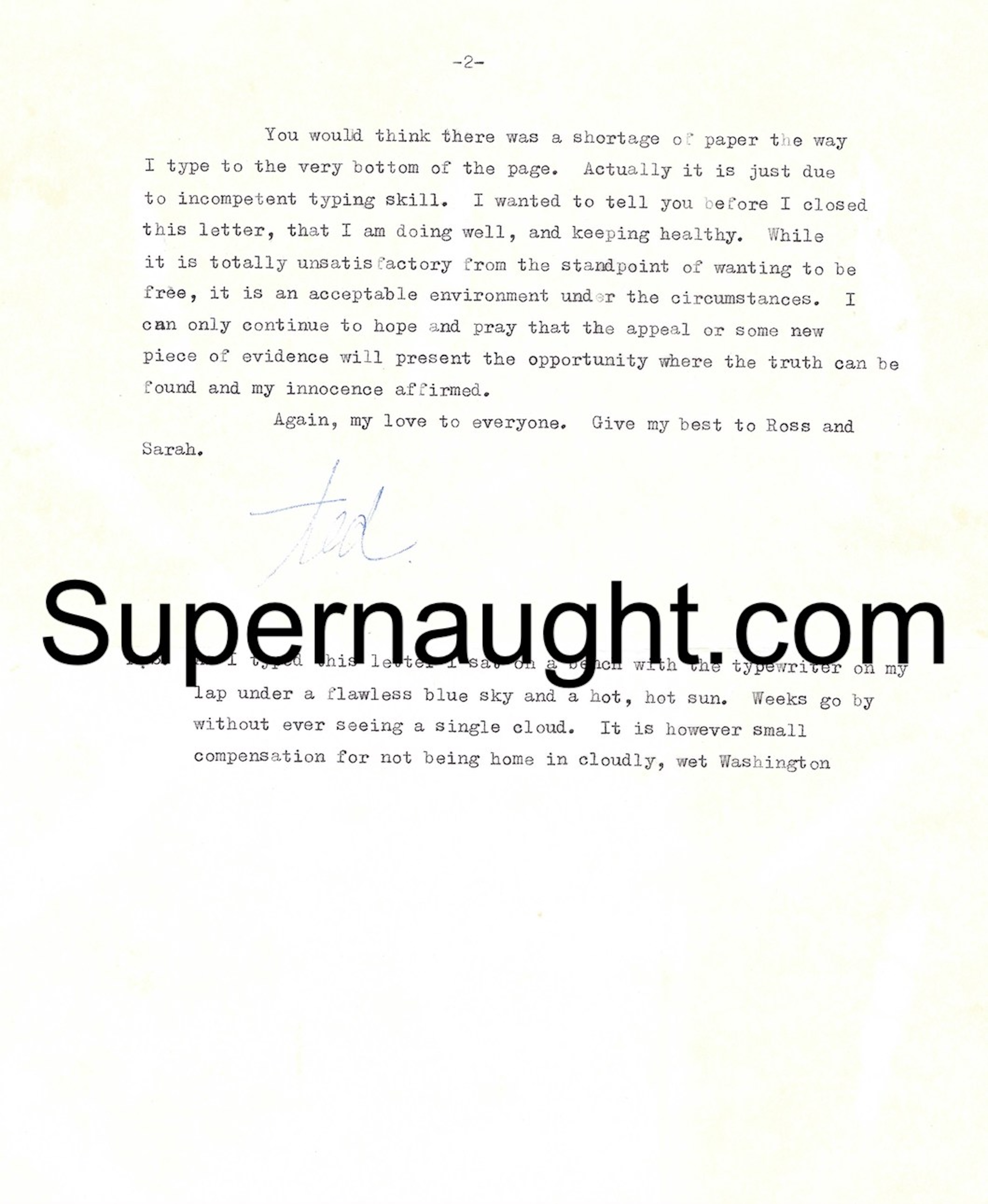 Ted Bundy August 1976 Signed Letter with Envelope image 2
