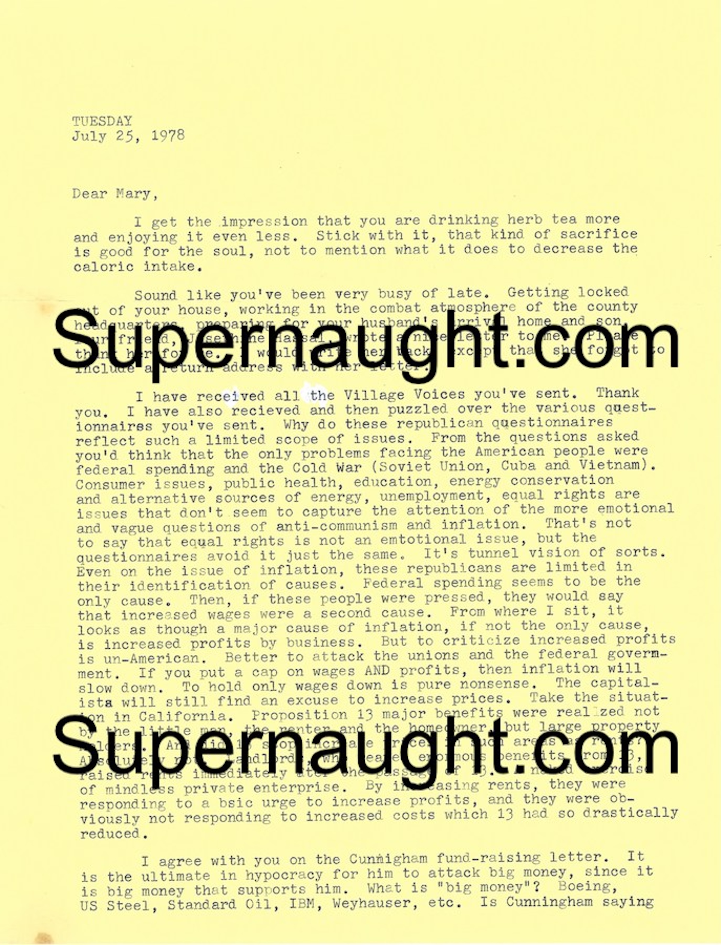 Ted Bundy July 1978 Signed Letter With Envelope