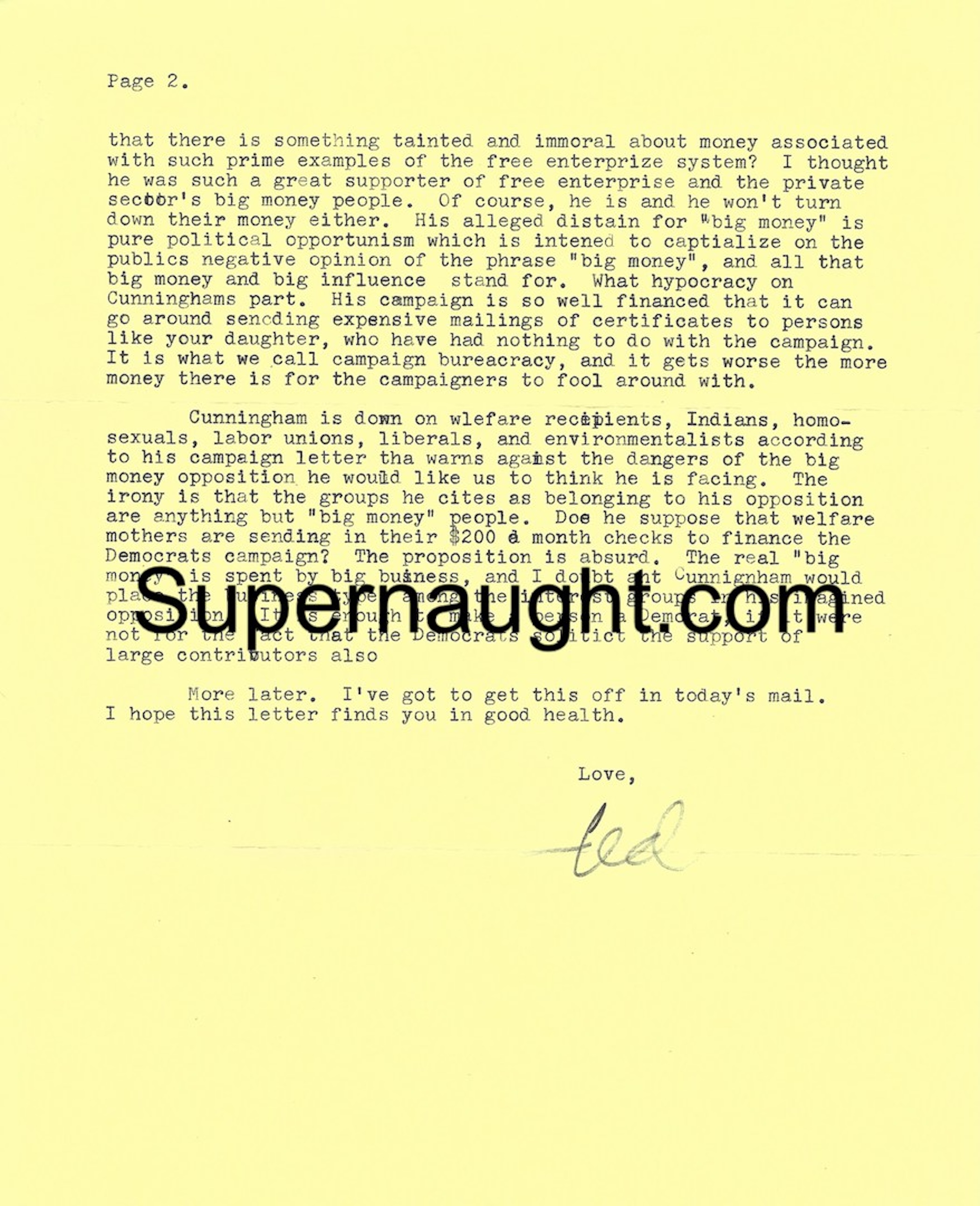 Ted Bundy July 1978 Signed Letter With Envelope image 2