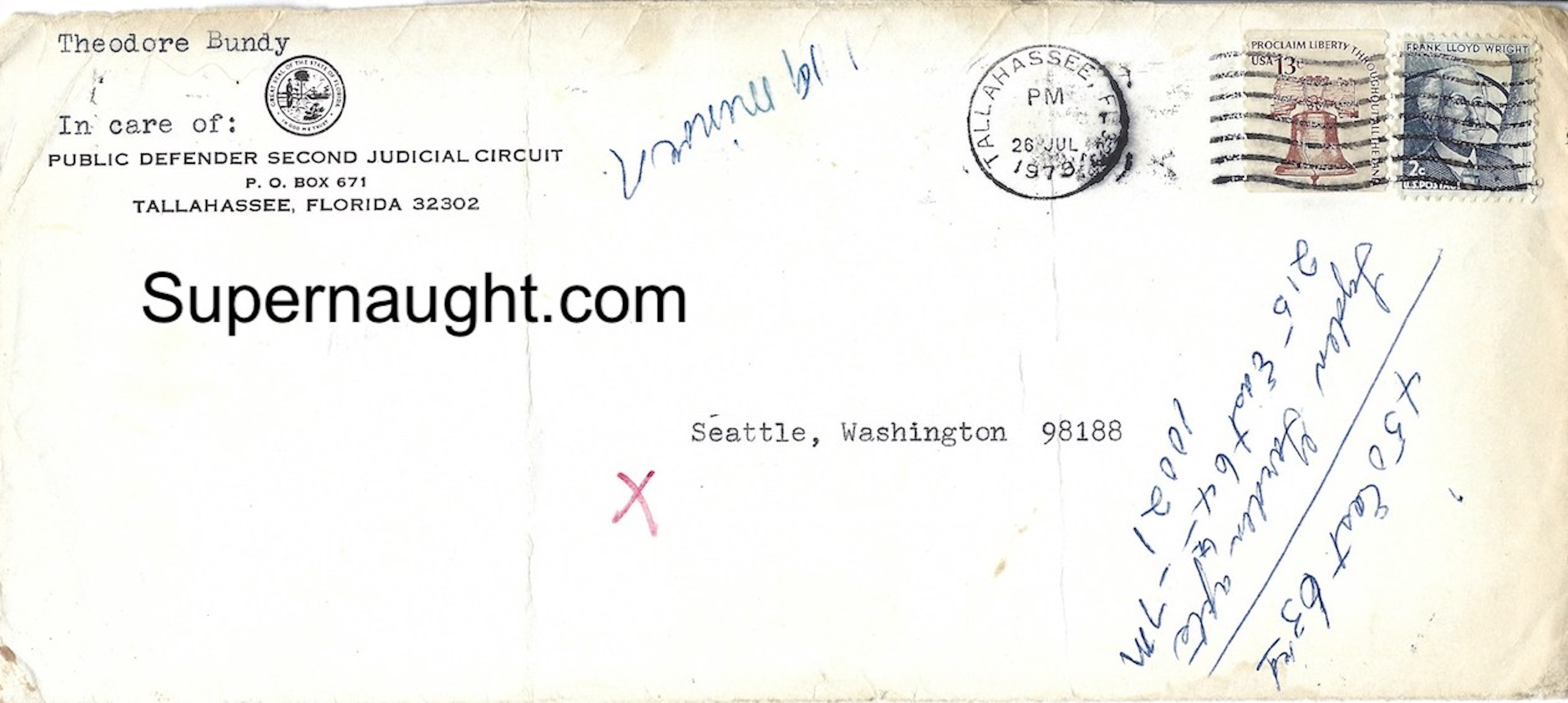 Ted Bundy July 1978 Signed Letter With Envelope image 3