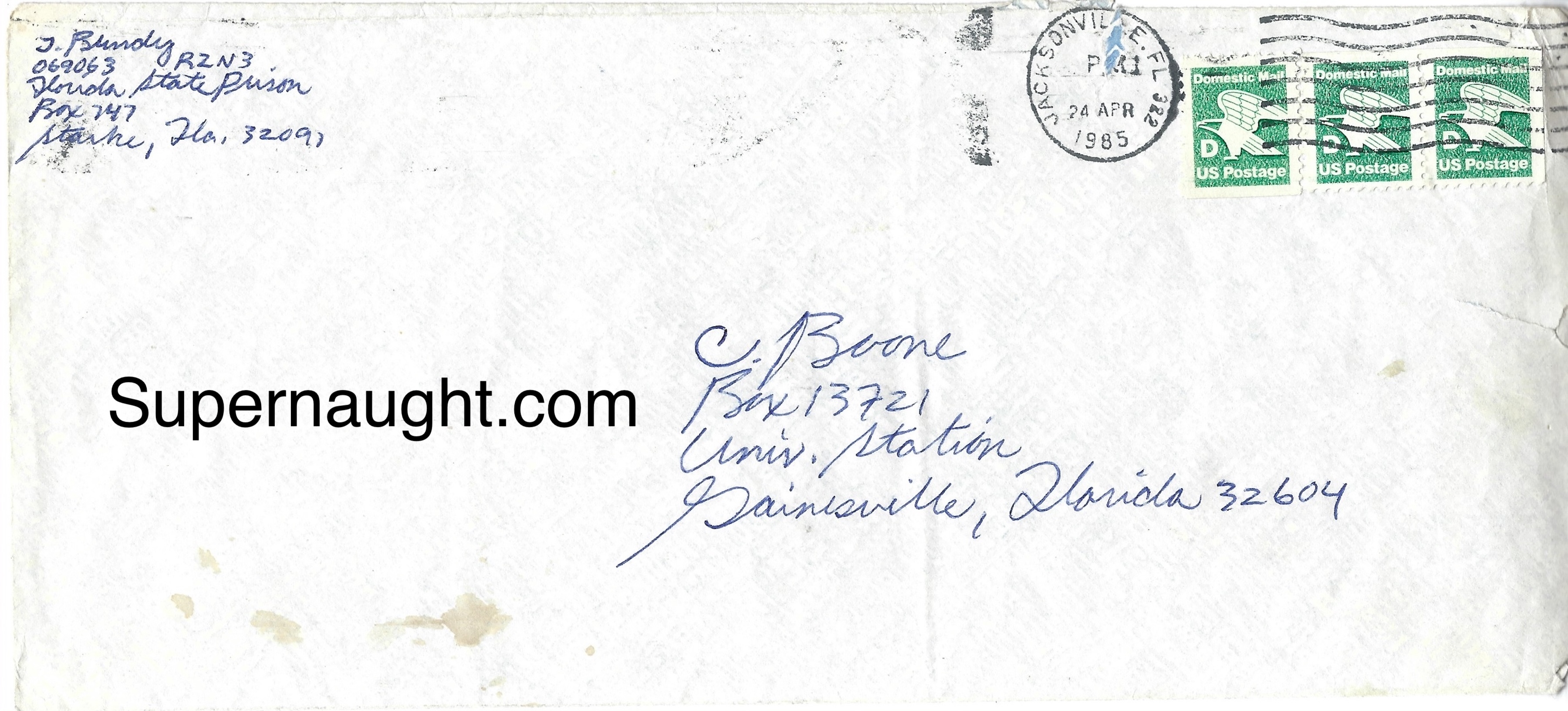 Ted Bundy Letter and Envelope to his Wife Carole Boone Both Signed image 3
