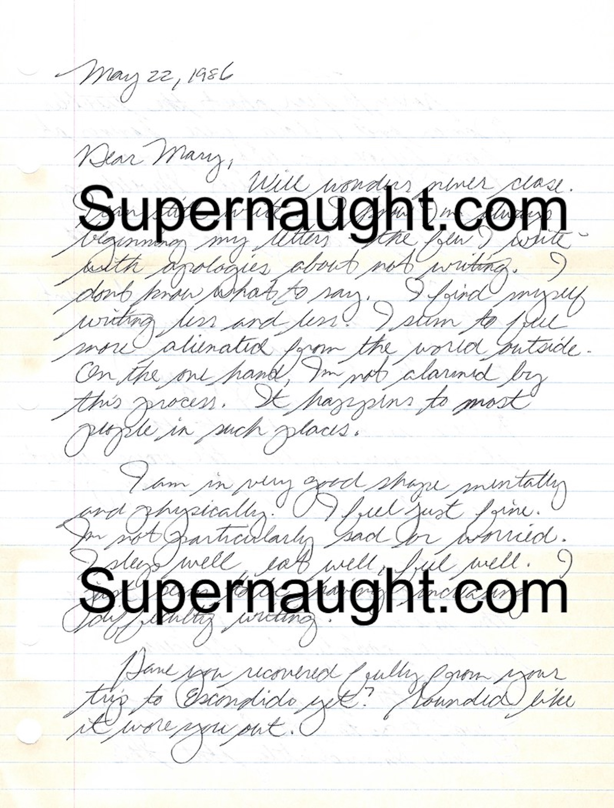 Ted Bundy Signed Five Page Letter and Envelope