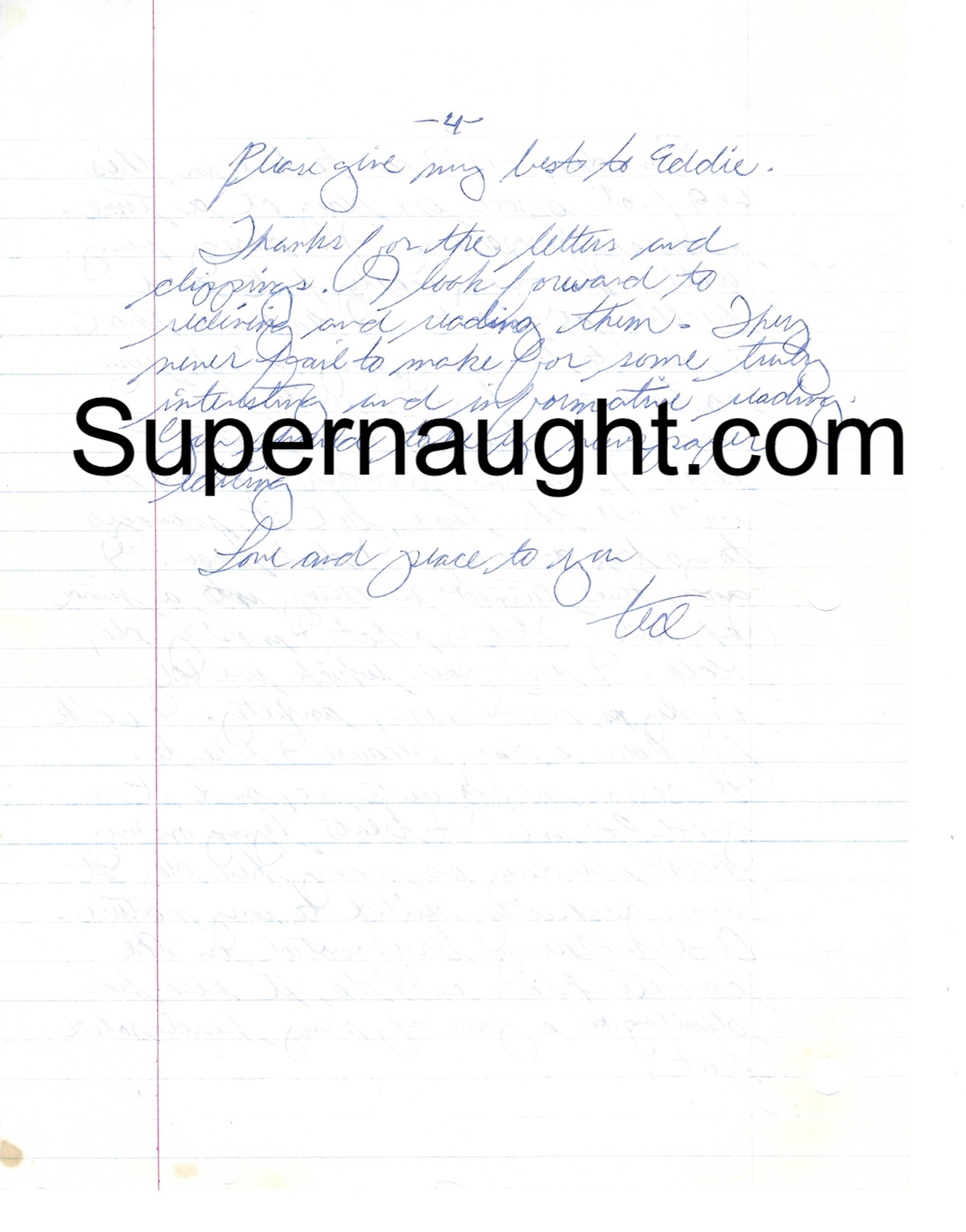 Ted Bundy Signed Four Page Letter image 4