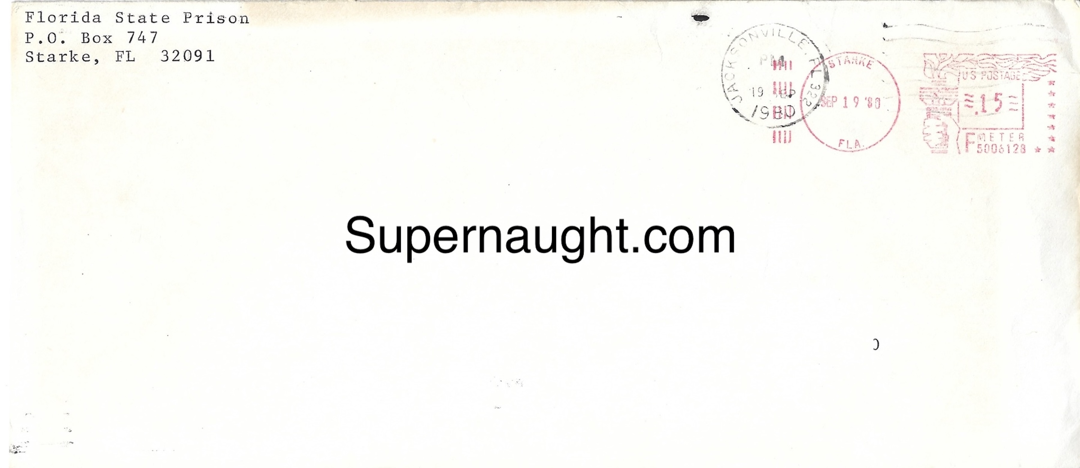Ted Bundy Visitor Approval Letter with Envelope image 2