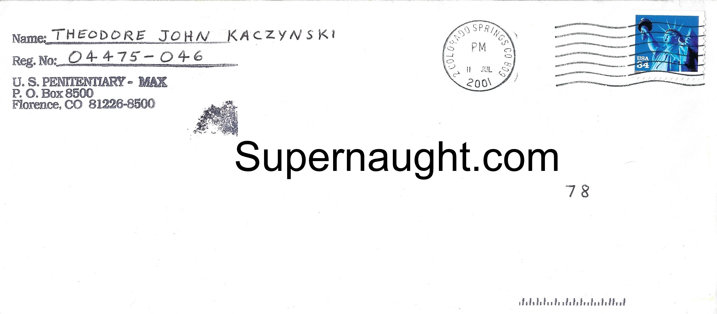 Ted Kaczynski Letter and Envelope Set Both Signed image 3