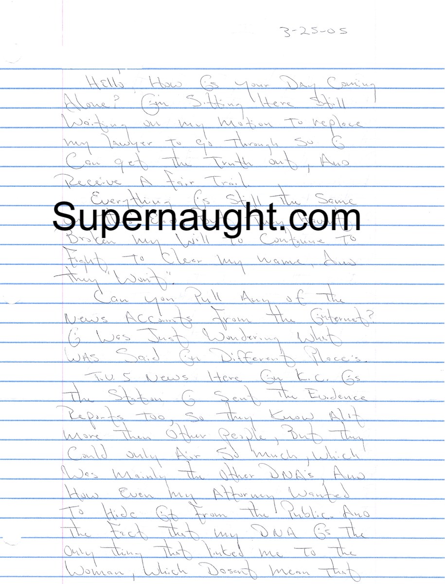 Terry Blair Letter Signed With Envelope