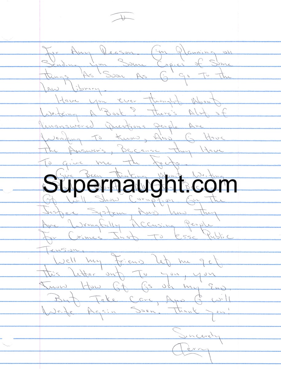 Terry Blair Letter Signed With Envelope image 2