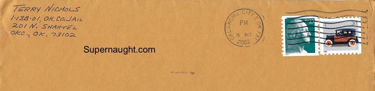 Terry Nichols Letter and Envelope Set Both Signed Plus Inserts image 4