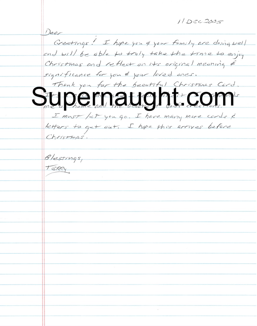 Terry Nichols Letter Envelope Set Both Signed