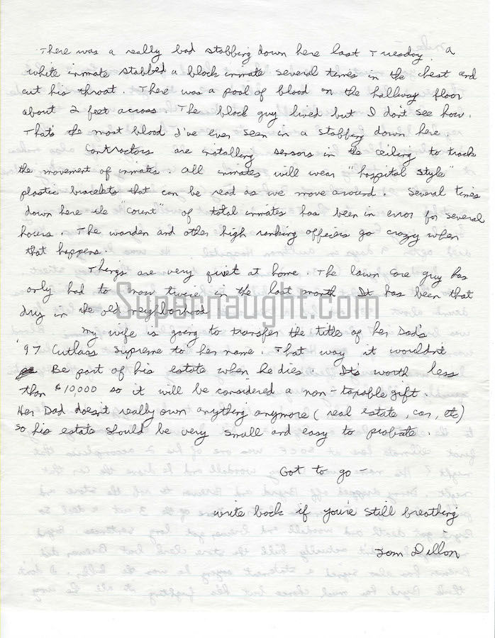 Thomas Dillon Letter and Envelope Set Both Signed image 2