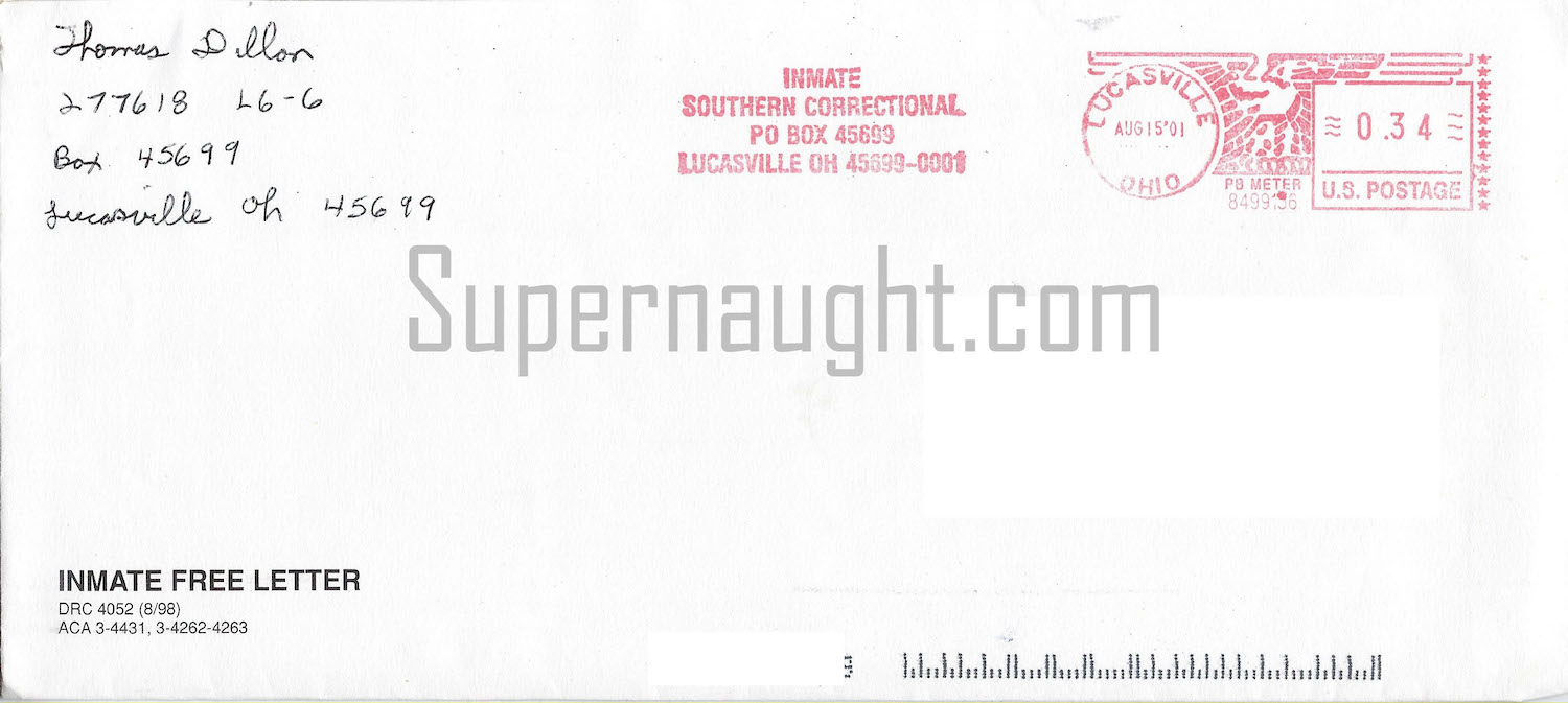 Thomas Dillon Letter and Envelope Set Both Signed image 3