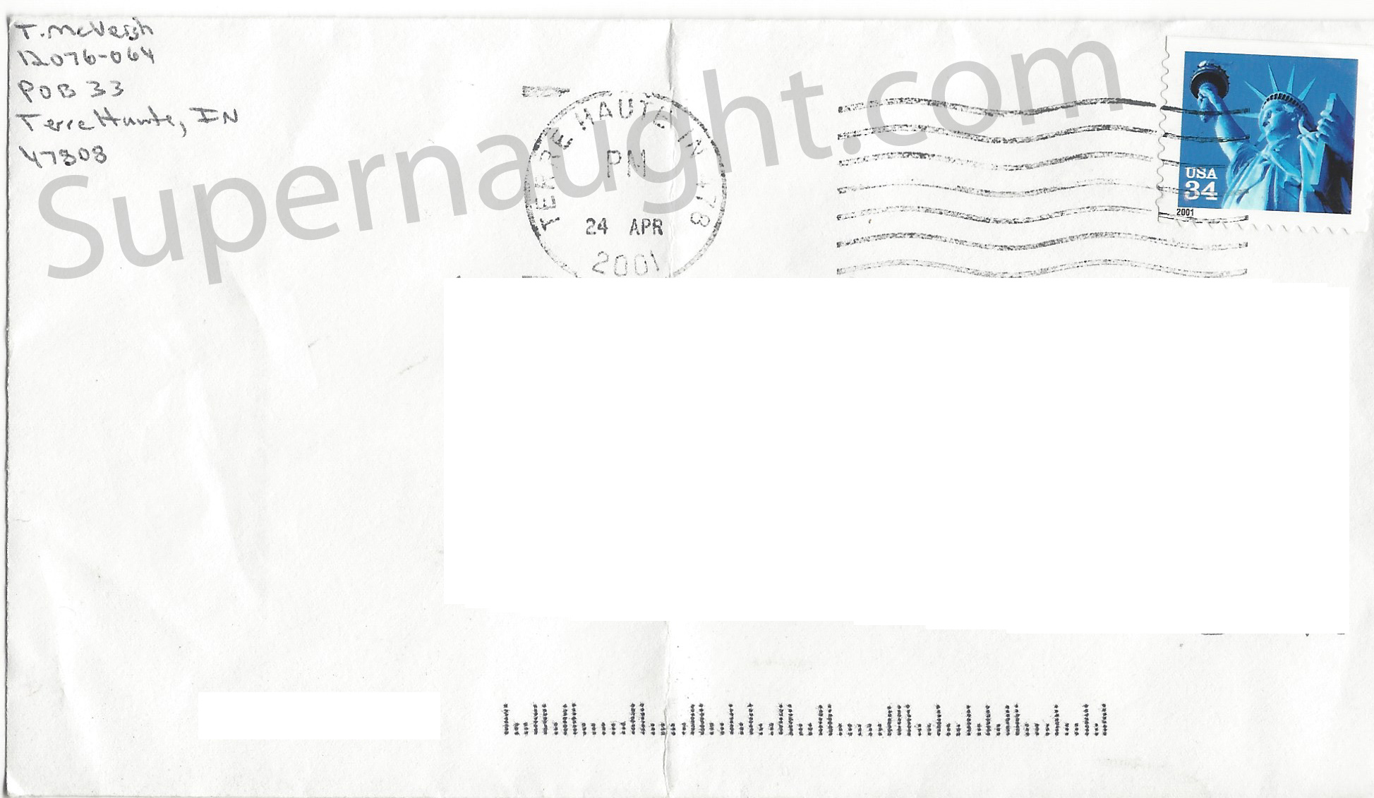Timothy McVeigh Photo and Envelope Set Both Signed image 3