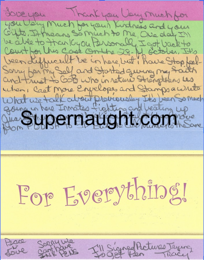 Tracy Martin Edwards Card and Envelope Both Signed