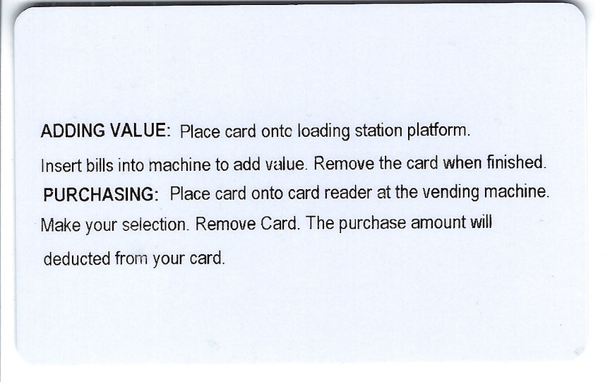Turney Center Prison Vending Machine Card image 2