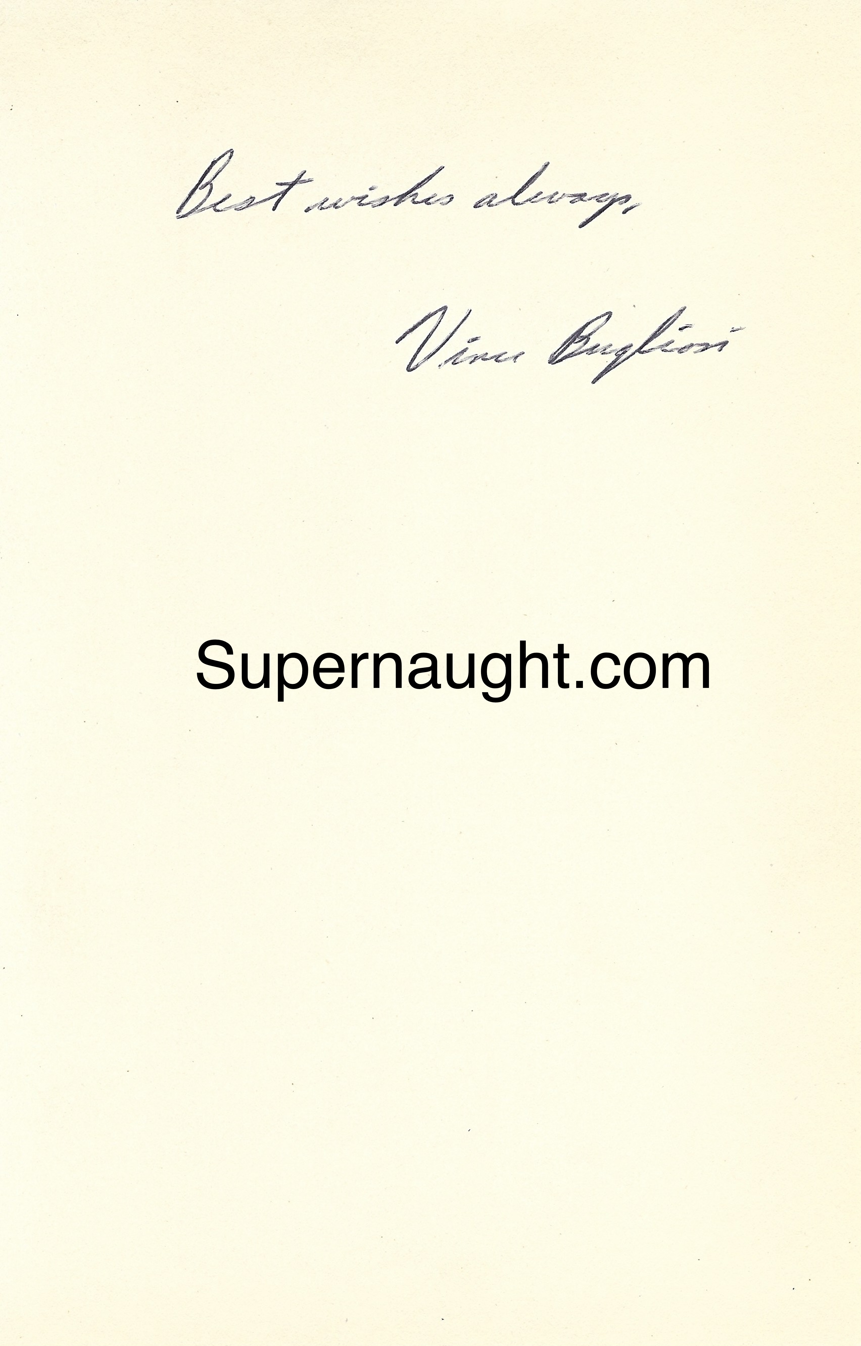 Vincent Bugliosi Autograph