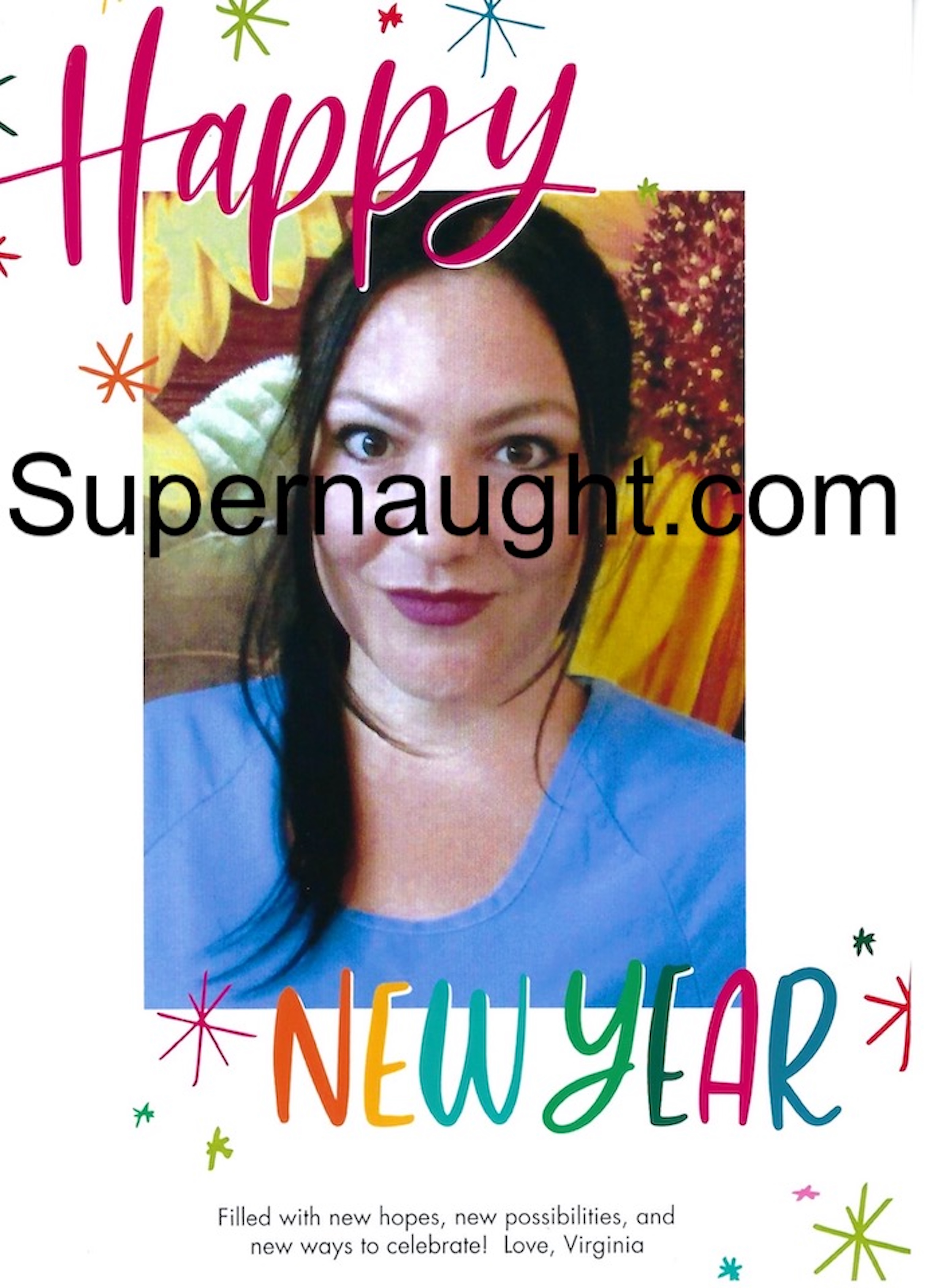 Virginia Krall Happy New Year Photo Signed