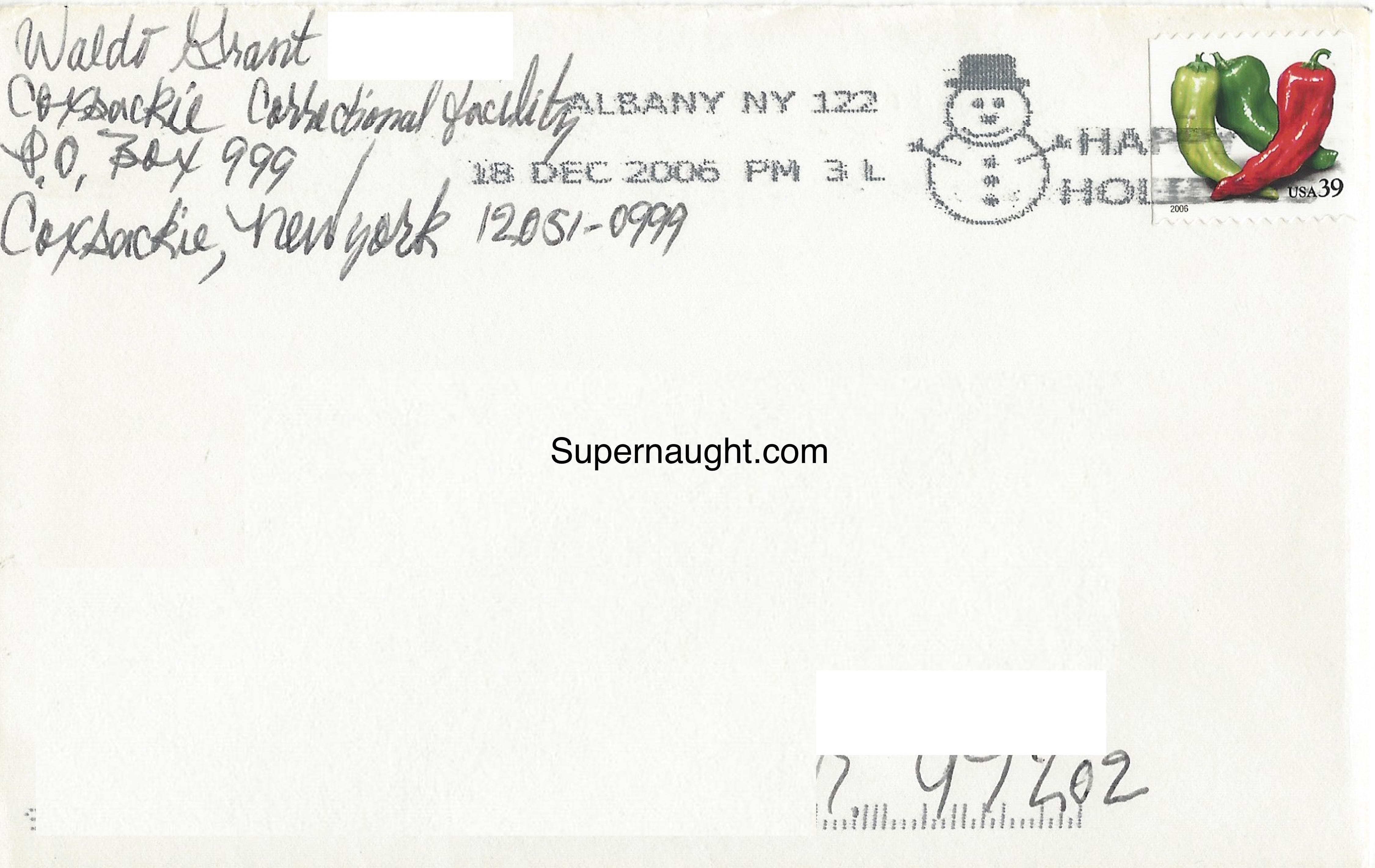 Waldo Grant Christmas Card and Envelope Both Signed image 4