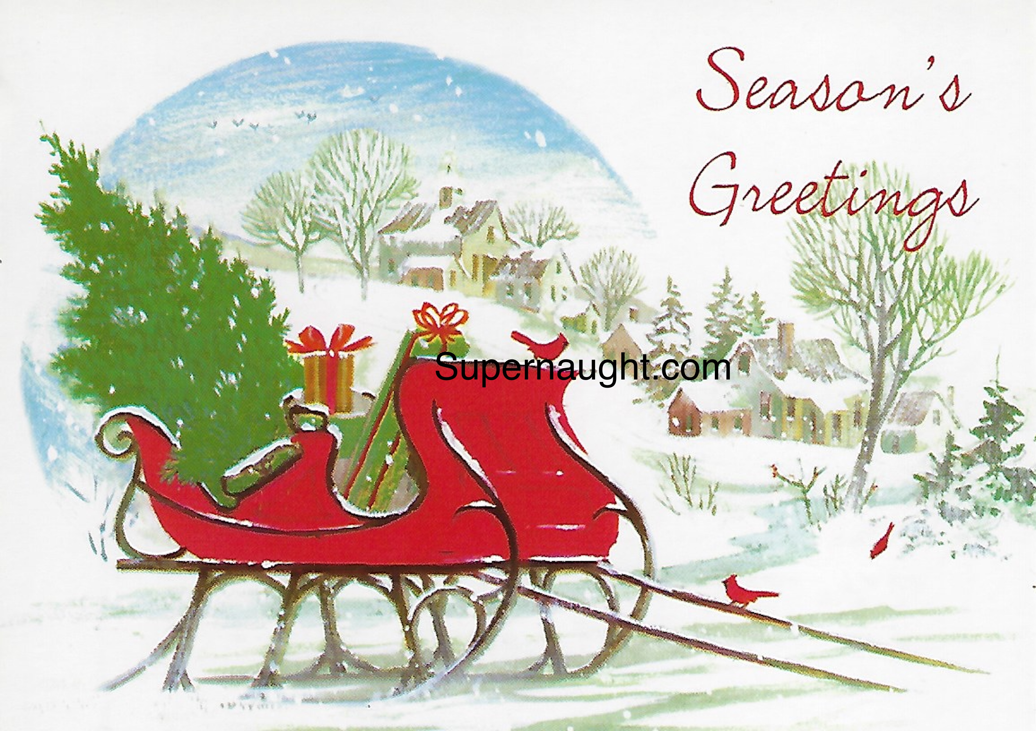 Ward Weaver Christmas Card Signed with Envelope image 3