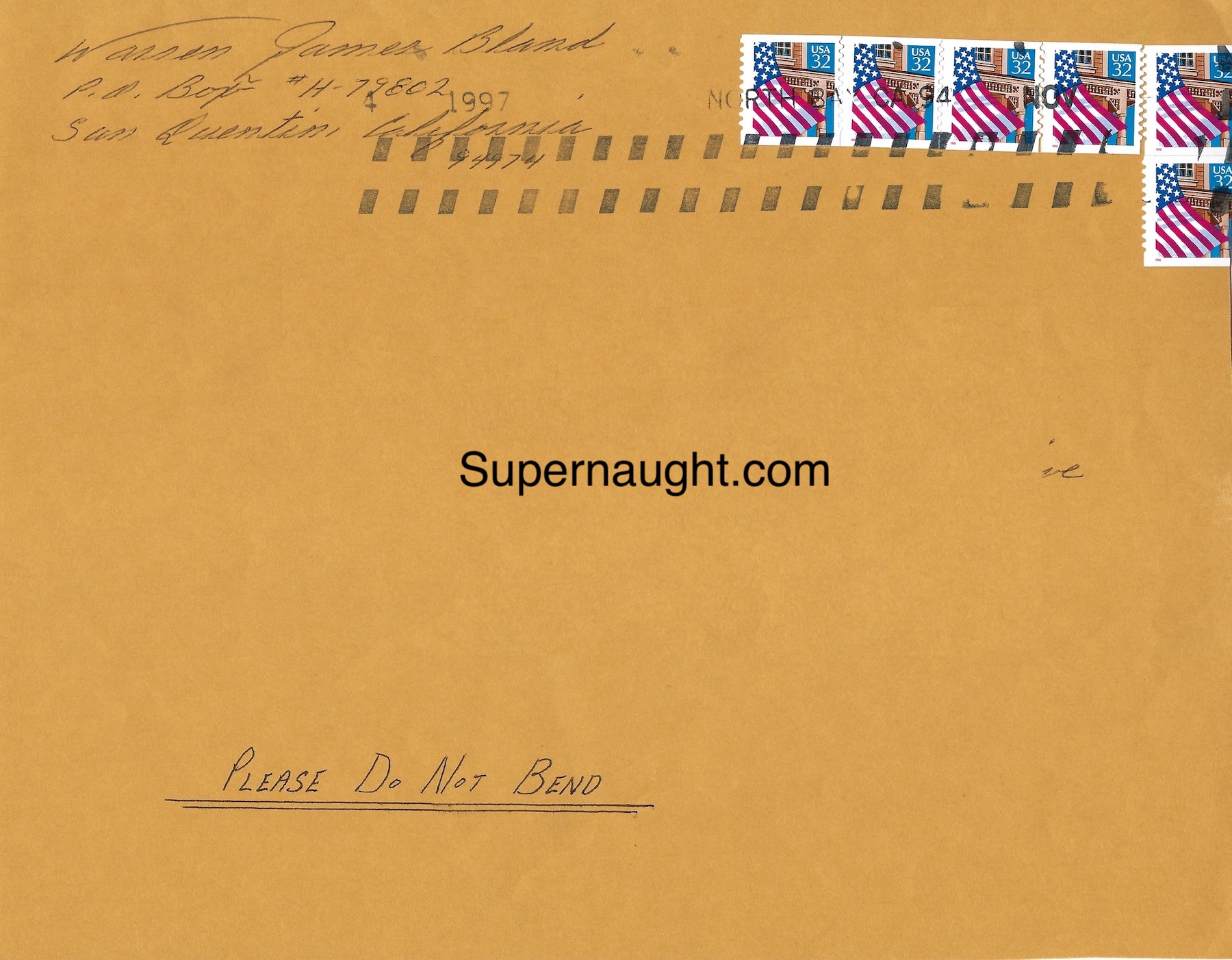 Warren James Bland Letter and Envelope Set Both Signed image 2