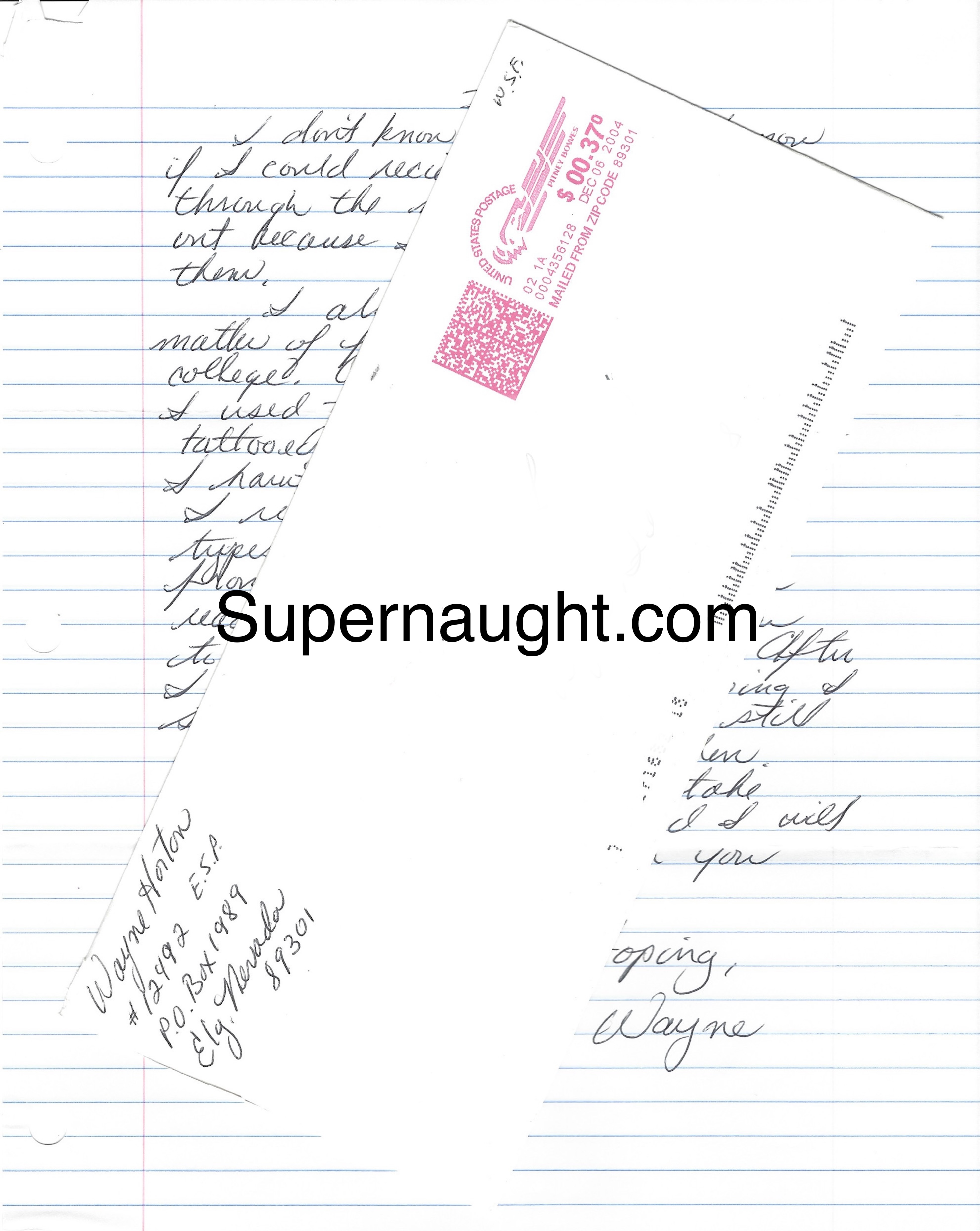 Wayne Horton Letter And Envelope Set Both Signed