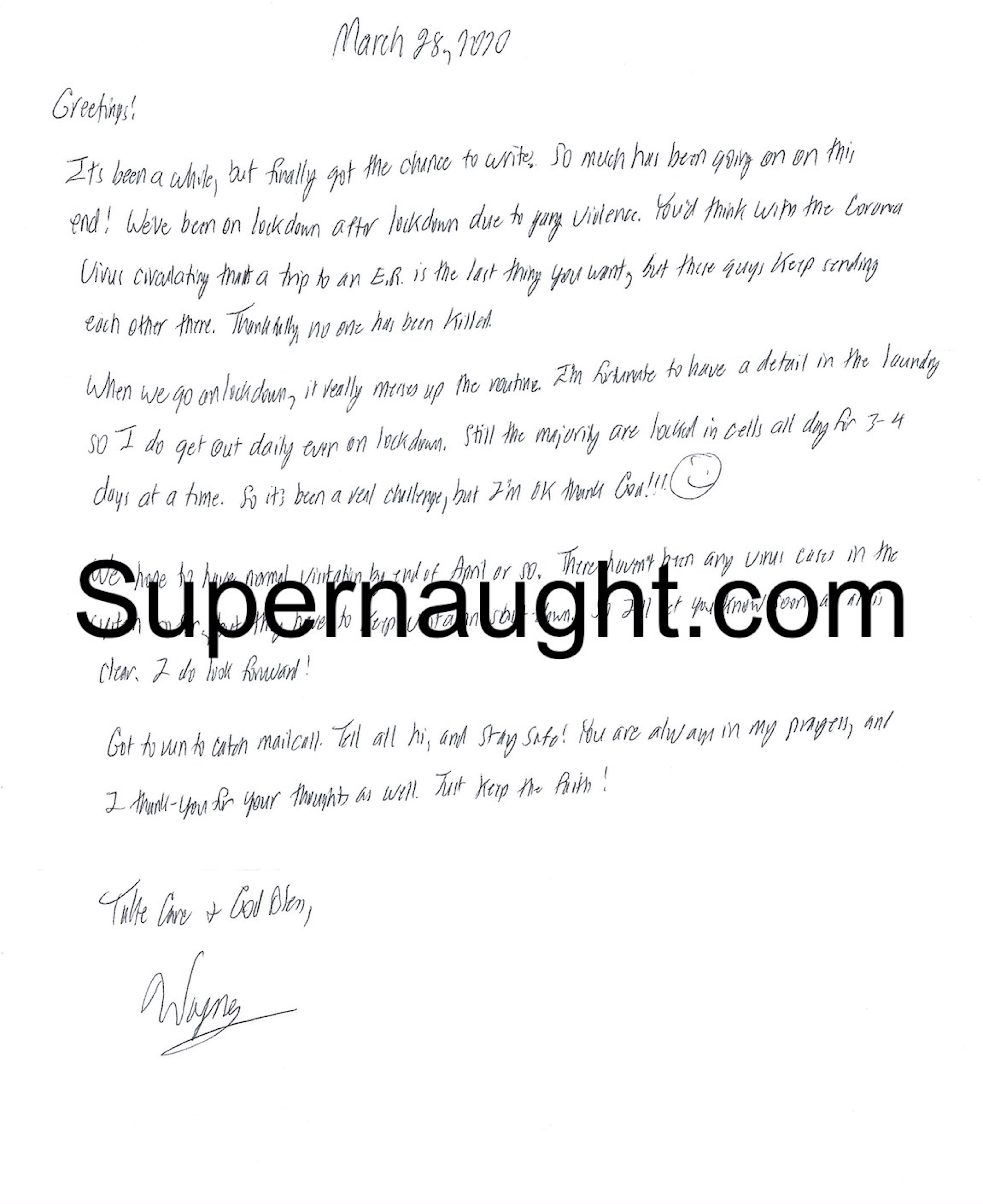 Wayne Williams Letter and Envelope Both Signed