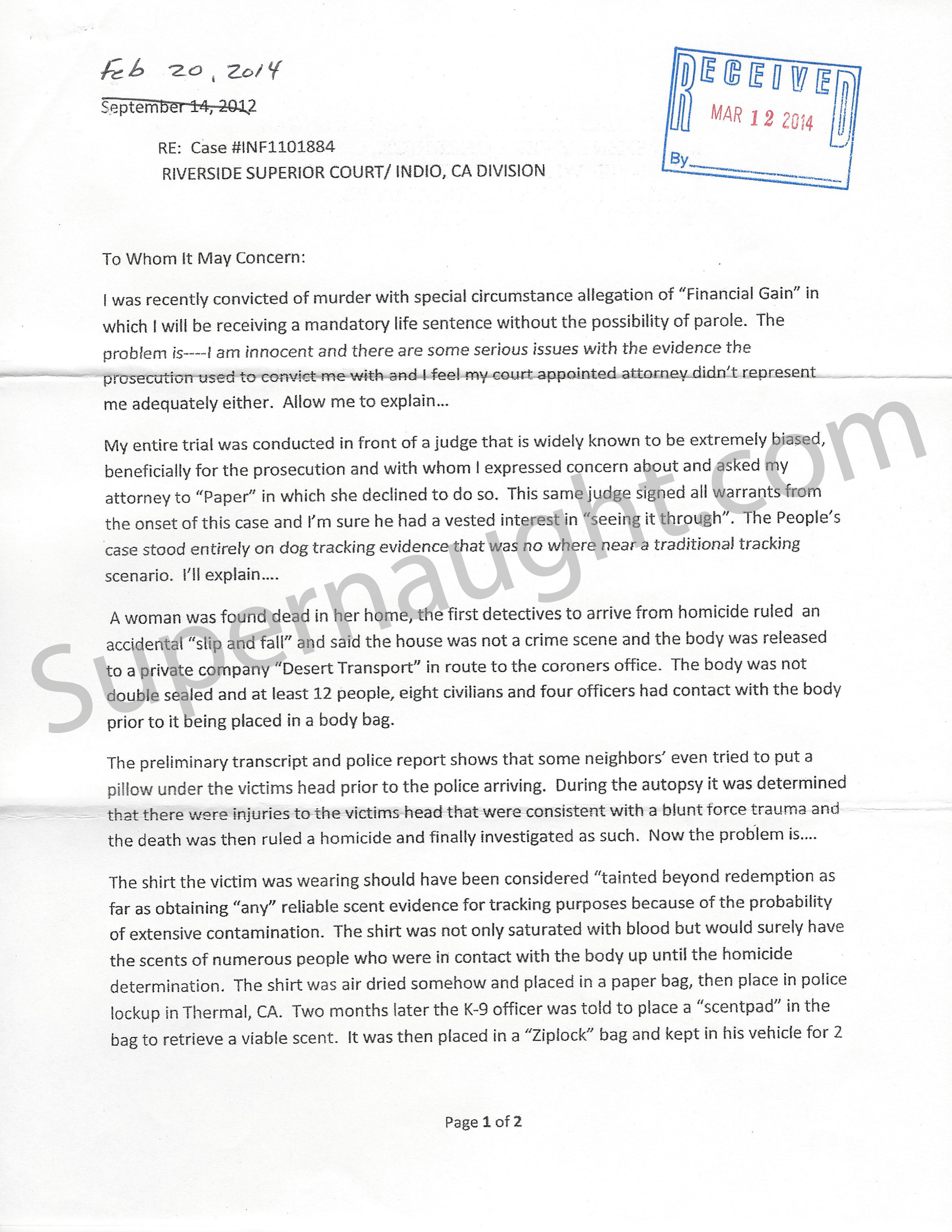 Wesley Gibbs Two Page Court Letter Signed