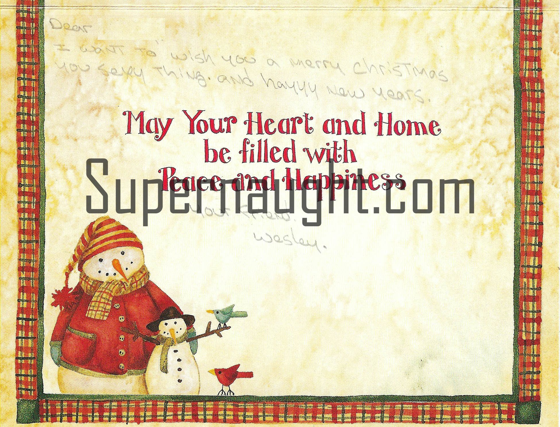 Wesley Shermantine Christmas Card Envelope Set Both Signed