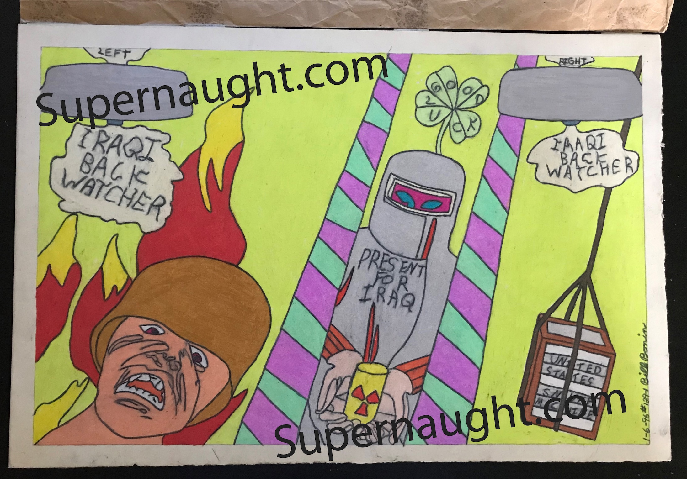 William Bonin Signed Artwork Iraqi Nightmare - In Part